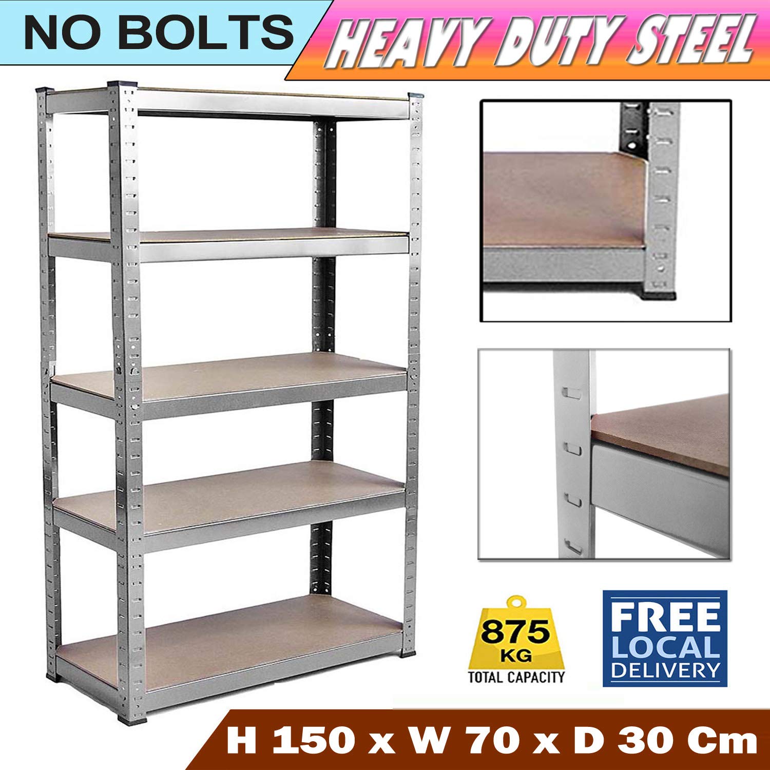Buy Galvanised Metal Storage Racking Shelves Shelving Unit For Sheds