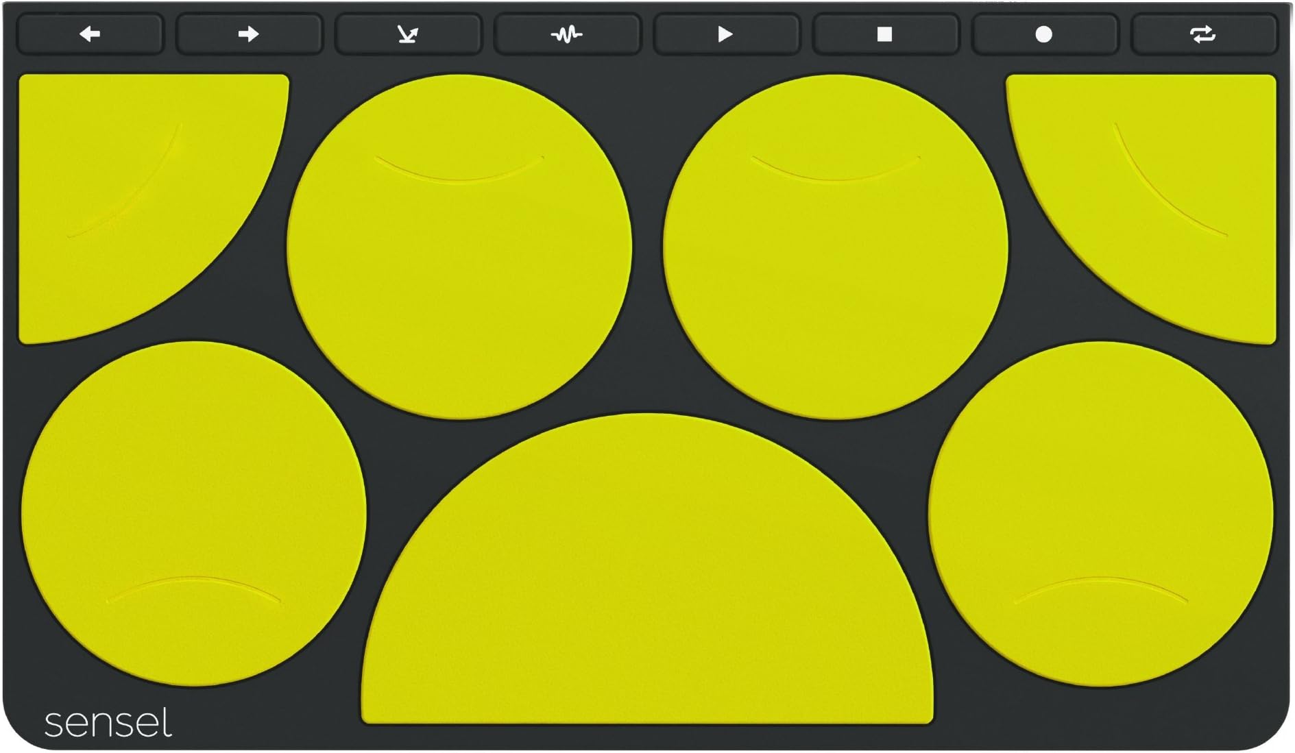 Drum Pad Overlay for The Sensel Morph, a Multi-Touch, Pressure Sensitive Input Device with Swappable Overlays for Artists, Musicians, Video Editors and All Kinds of Creators (USB and Bluetooth)