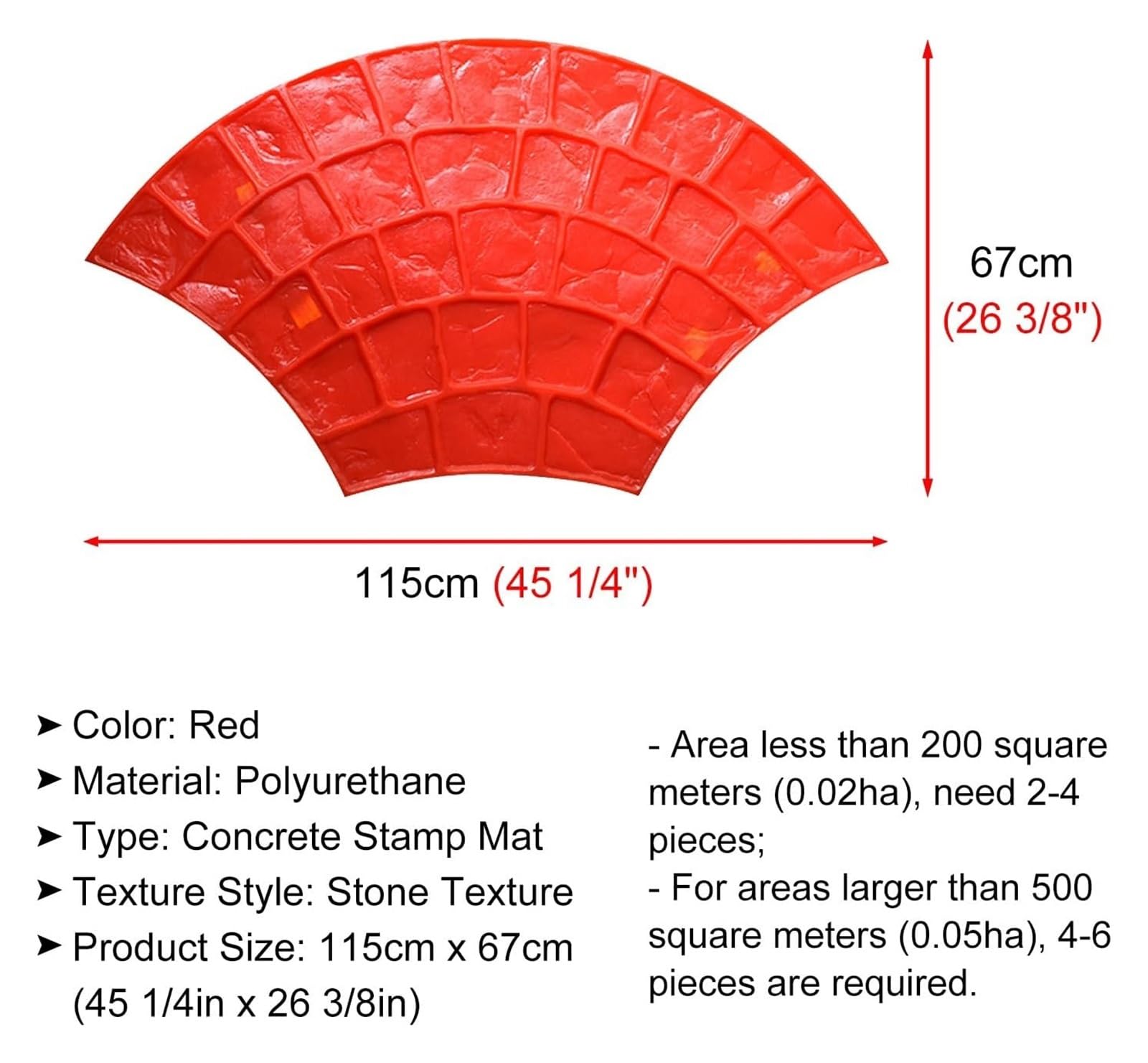 Tappetino per Texture Effetto Cemento per Esterni - Strumento di Alta qualità per la creazione di Texture su superfici in Cemento, Perfetto per progetti Fai da Te (Confezione da 1)
