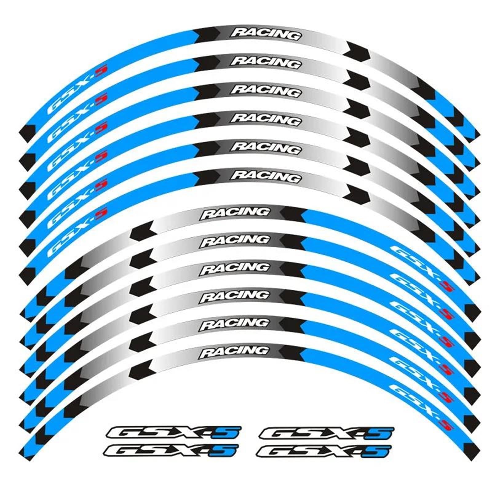 Dtsgcx Color3 Motorcycle Stickers Front Rear Wheels Tire Rim Stripes Decals For Suzuki Gsx-S750 Gsxs 1000 750(Color3)