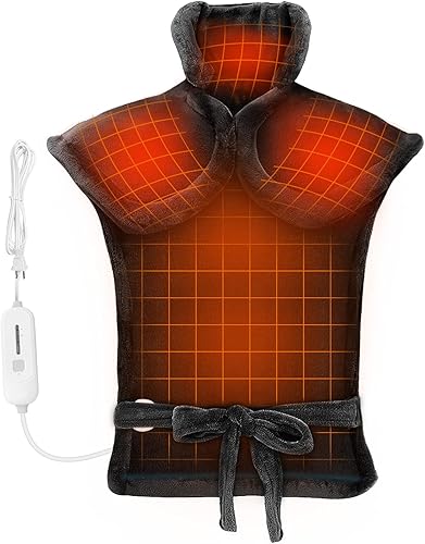 COMFIER Almohadilla térmica grande para aliviar el dolor de espalda, regalos para él, almohadilla térmica para cuello y hombros, almohadillas