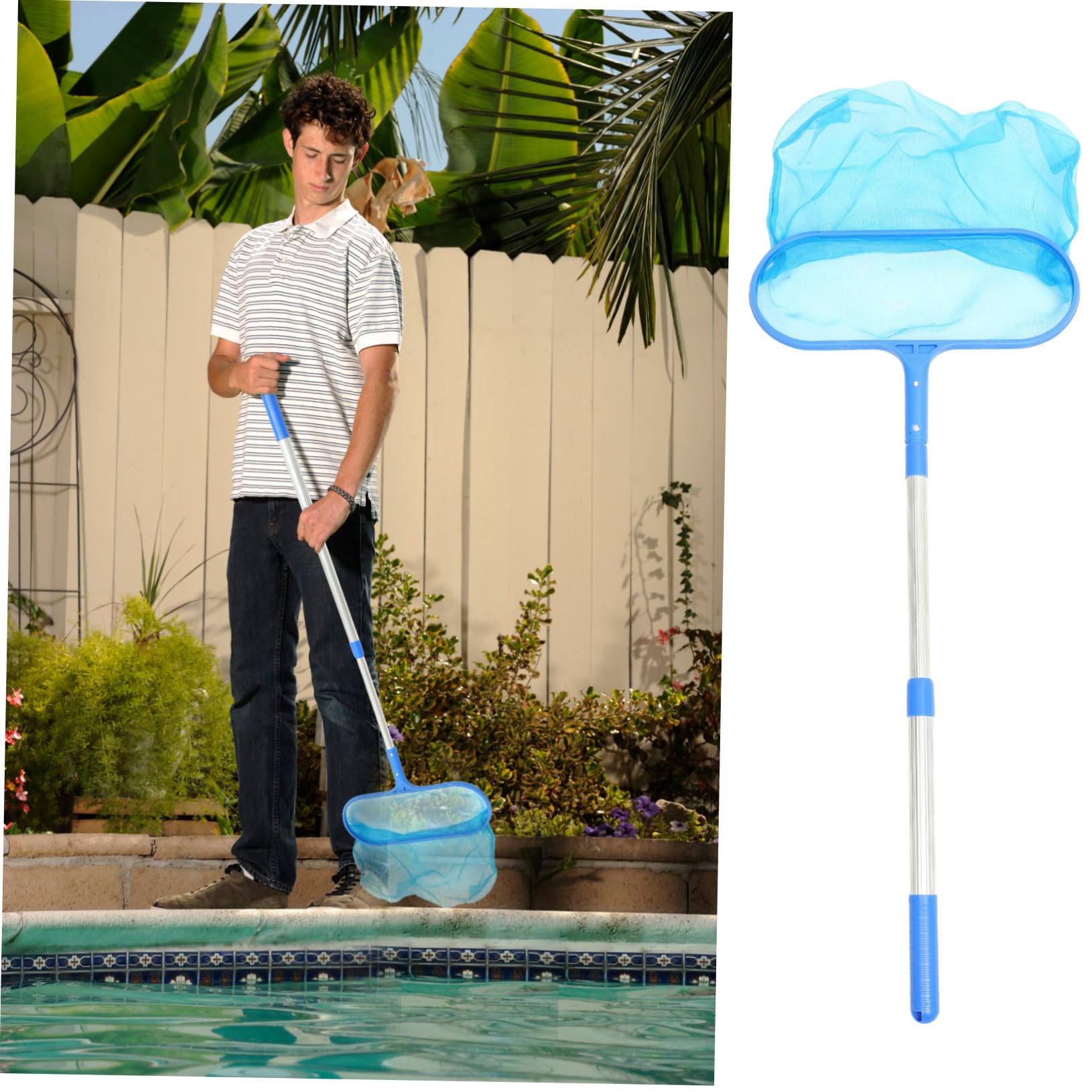 SUPVOX Limpieza para Piscinas con Mango Telescópico de Herramienta para Recoger y Diseño Ligero y Deslizante Fácil de y Almacenar para de Estanques y Piscinas al Aire