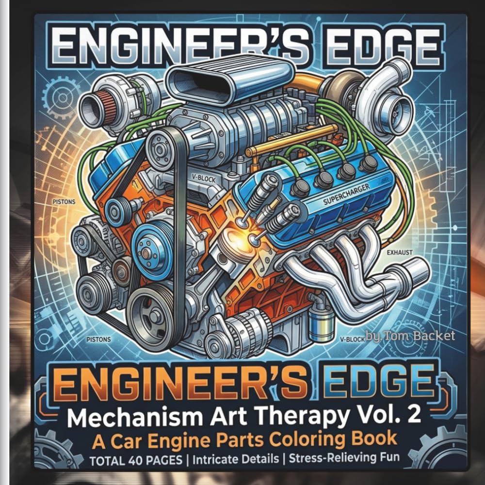 Engineer's Edge: Mechanism Art Therapy (Vol. 2): Discover the Ultimate Stress-Relief for Mechanical Minds and Engineering Enthusiasts!