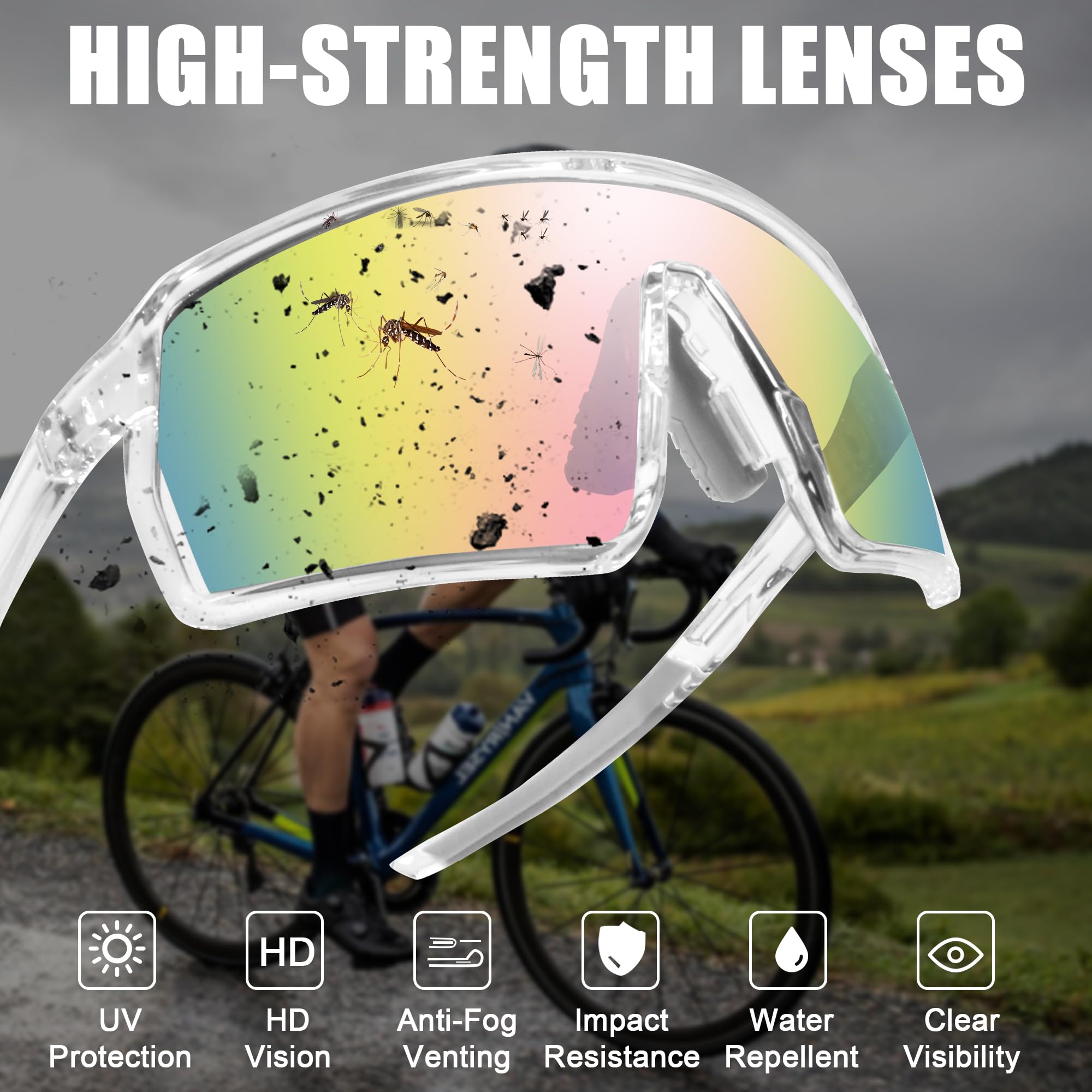 Polaryzacyjne sportowe okulary przeciwsłoneczne ochrona przed promieniowaniem UV wentylacja design sporty na świeżym powietrzu bieganie jazda na rowerze okulary baseballowe dla mężczyzn kobiet