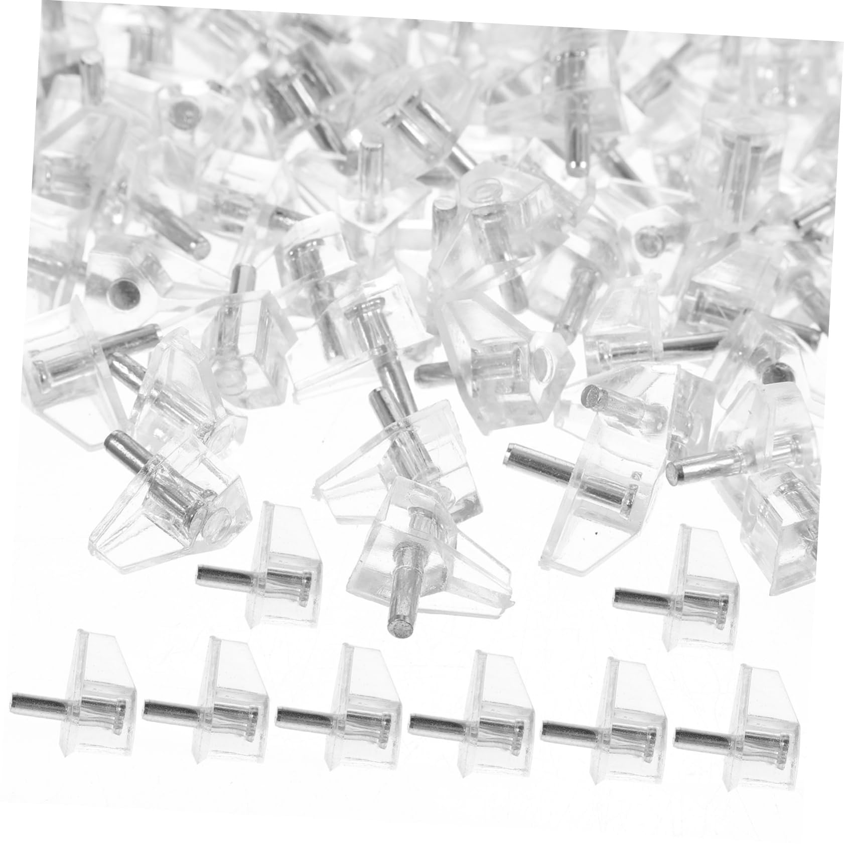 POPETPOP 4 Set Supporti Per Trasparente Facili Da Installare Per Armadi E Librerie Alta Capacità Carico Materiale E Stabile 100 Pezzi * 4