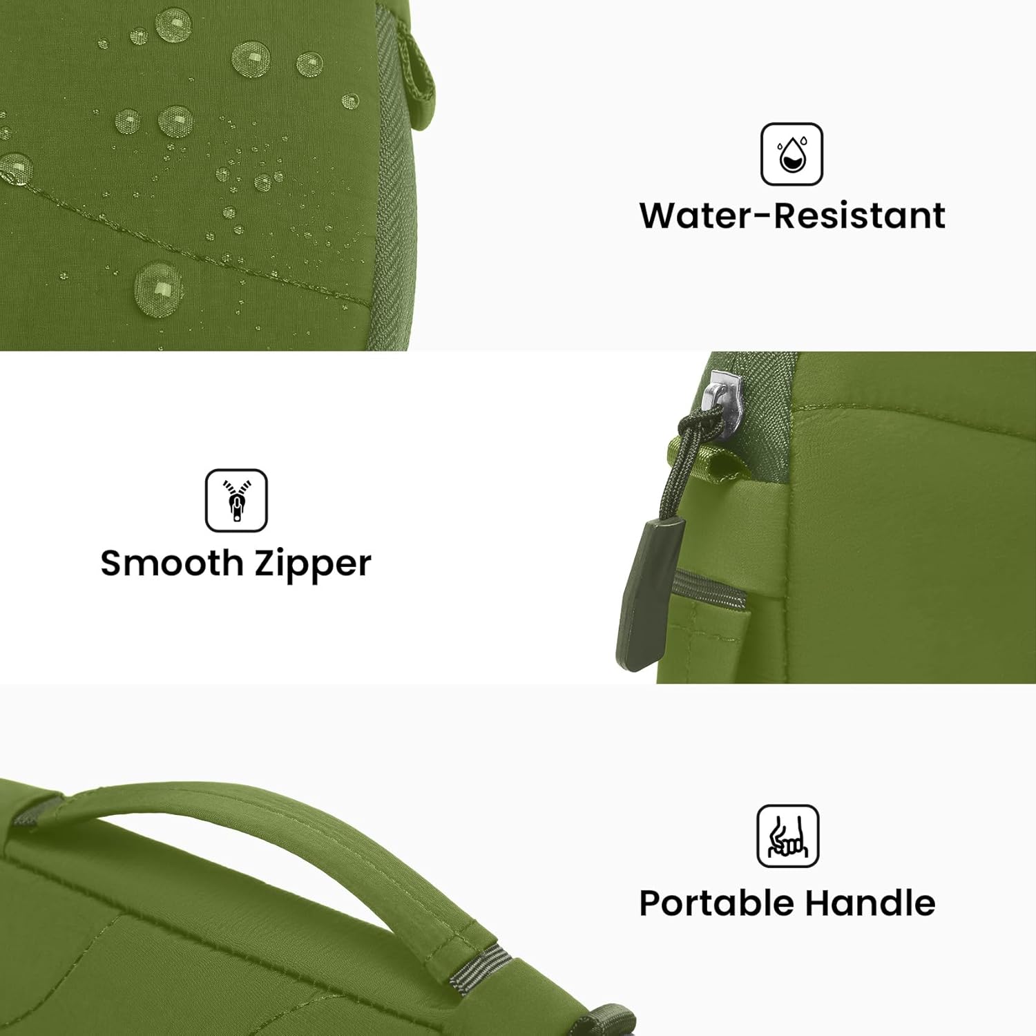 Omnpak for MacBook Air 13 inch Case, Puffy Laptop Sleeve Compatible with MacBook Air/Pro 13 inch, 14 inch MacBook Pro M5/M4/M3/M2/M1, Water-Resistant Protective Case with Handle - Image 5