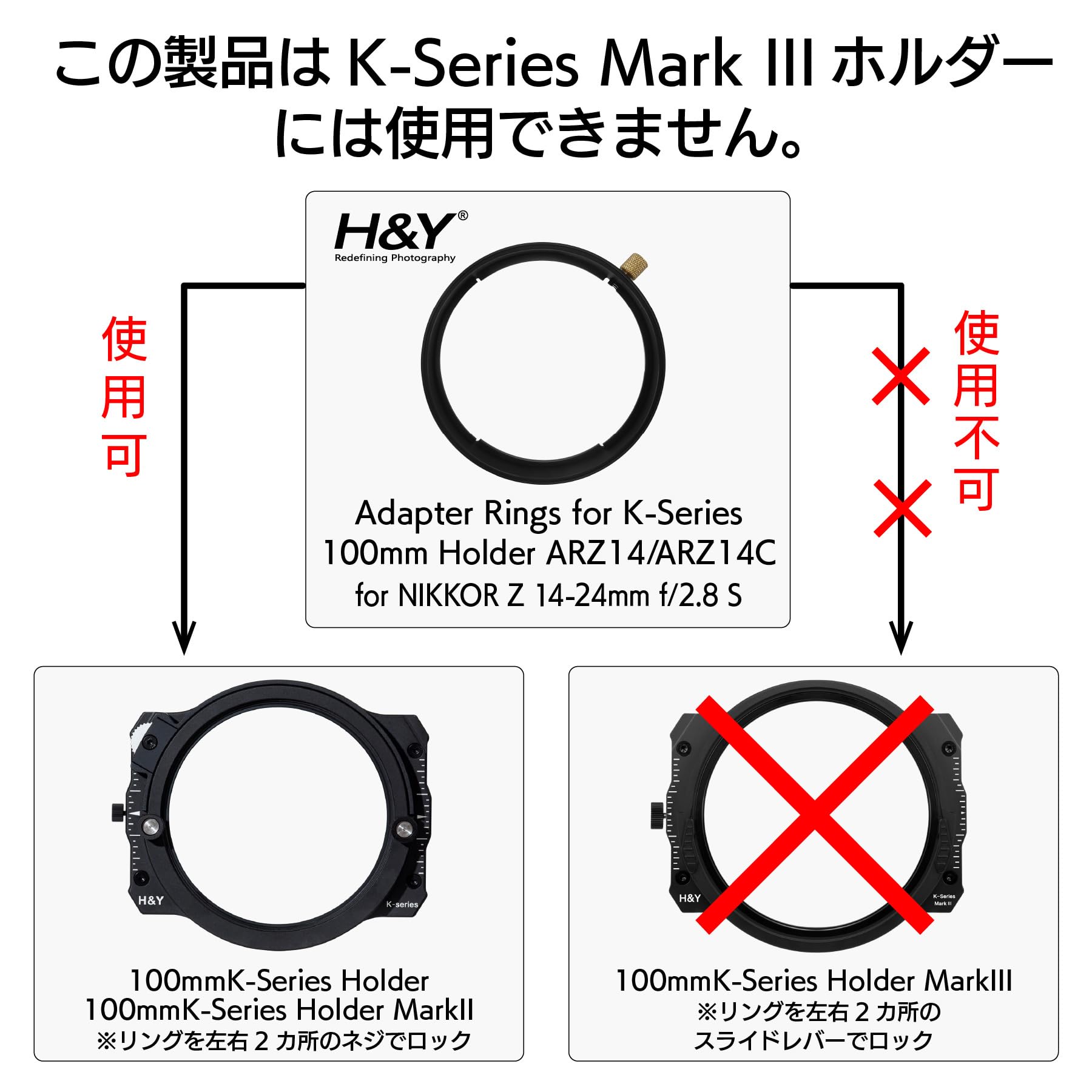 Amazon | H&Y 角型フィルターホルダー 100mm K-Series アダプター