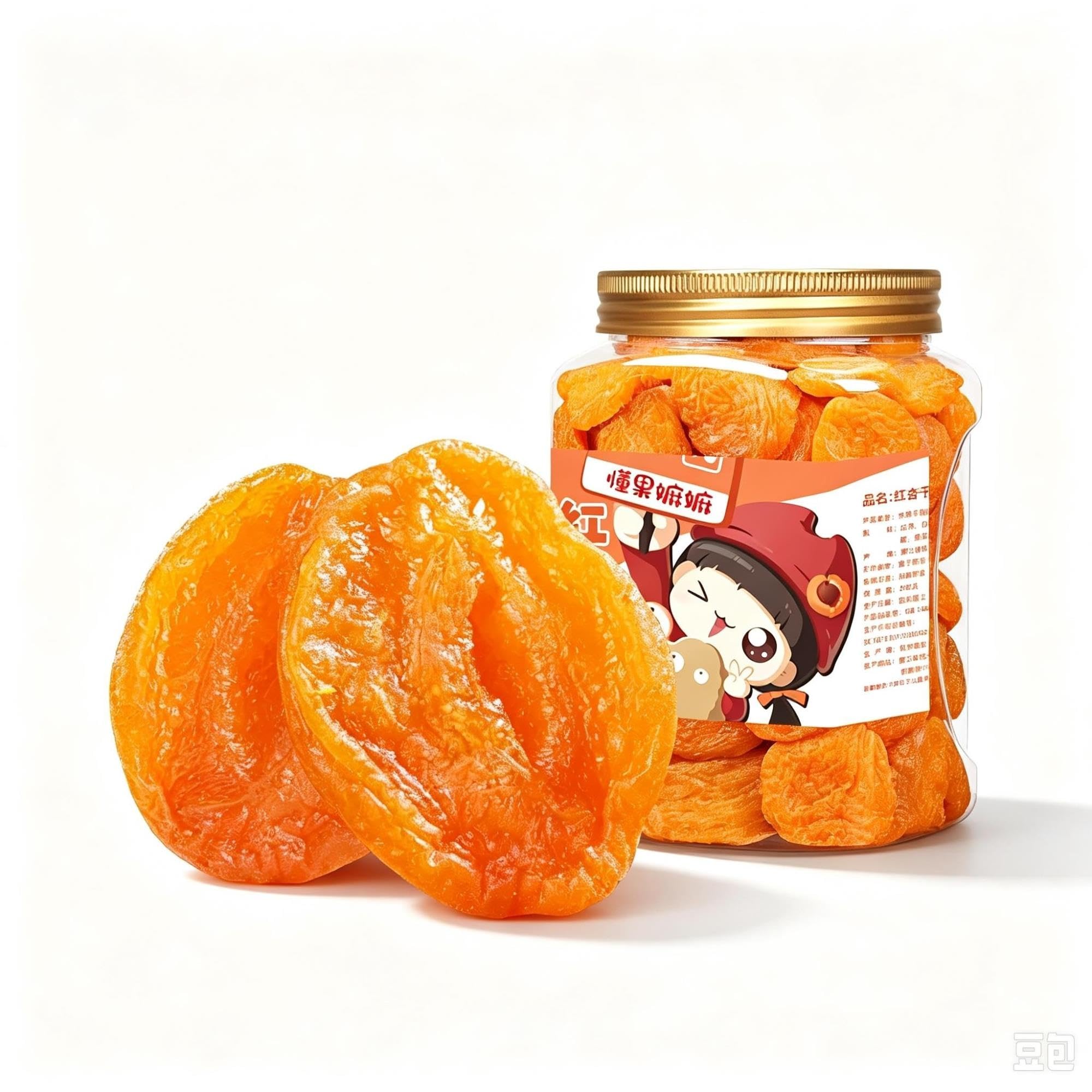 Getrocknete rote Aprikosen, 500 g Dose, entkernt