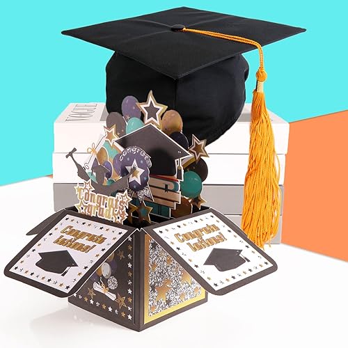 Miniatura 6 de Tarjeta desplegable de graduación 2023, tarjeta de felicitación de graduación 3D con sobres, tarjeta de felicitación de graduación regalo para