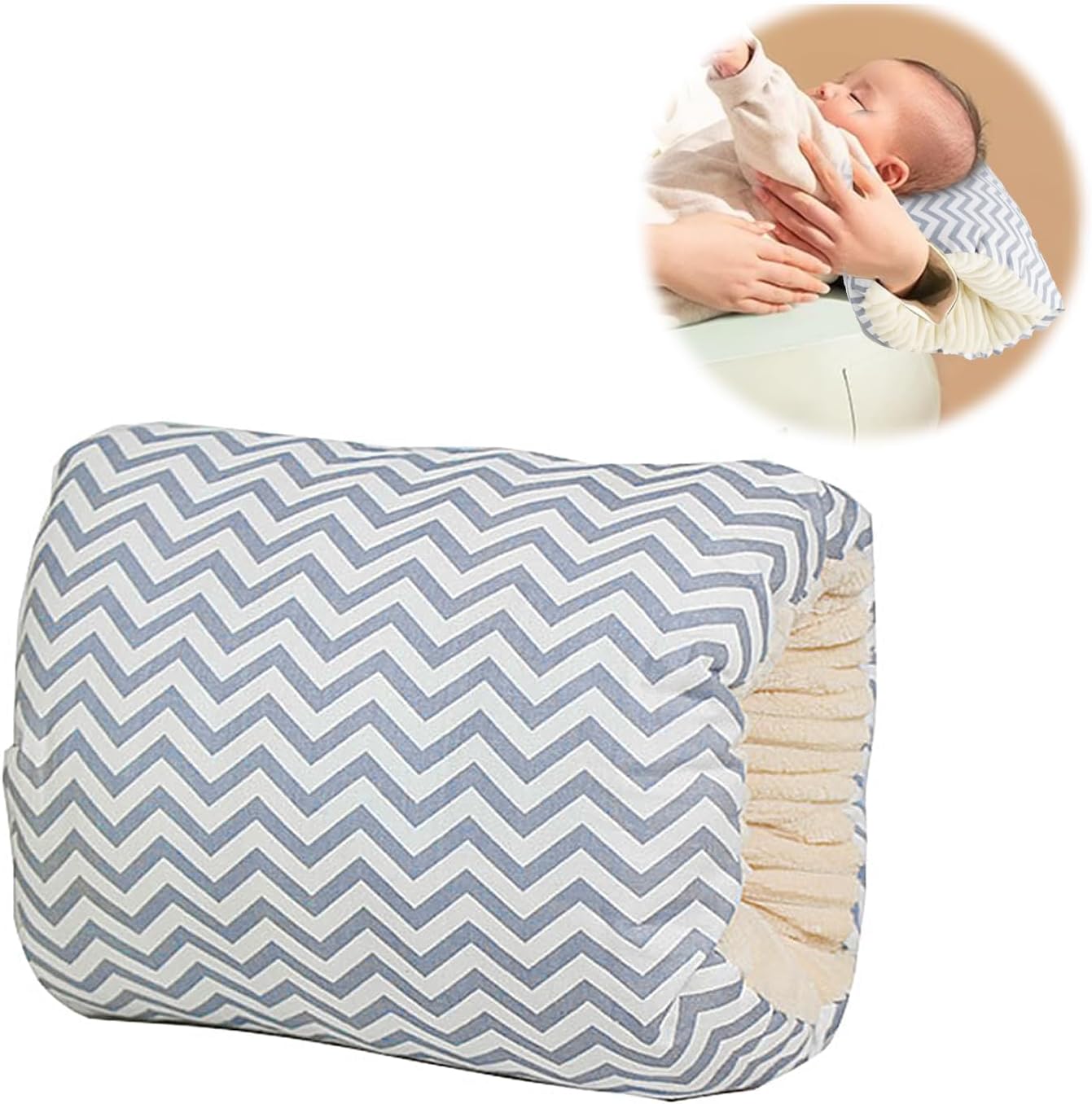 COOLive Cozy Cradle Pillow,Soft Cotton Nursing Pillow for Breastfeeding Support,Arm Pillow for Feeding Baby Travel Portable, MF2912