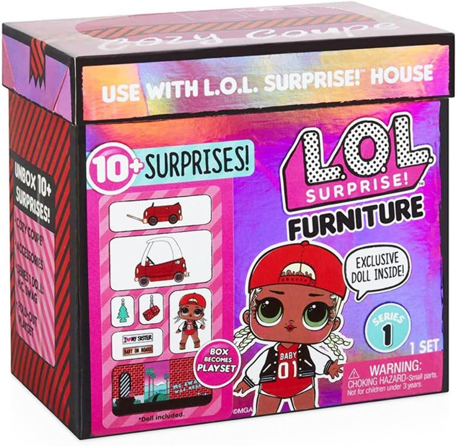L.O.L. Surprise! Furniture Cozy Coupe with M.C. Swag & 10+ Surprises