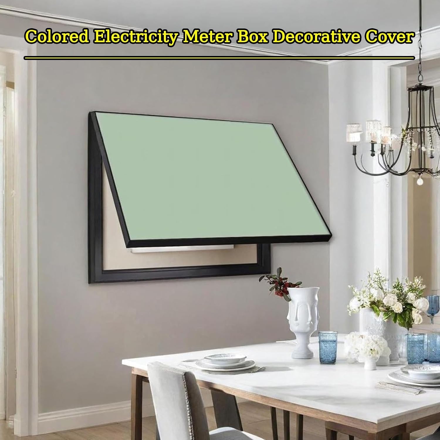 Electrical Panel Cover, Solid-Colored Circuit Breaker Panel Covers, Decorative Fuse Box Covers, Wall Art to Decorative Fuse Box Cover, Flip-Up Meter Switch Boxs(Orange,60x50cm/23.6x19.7in(LxH))