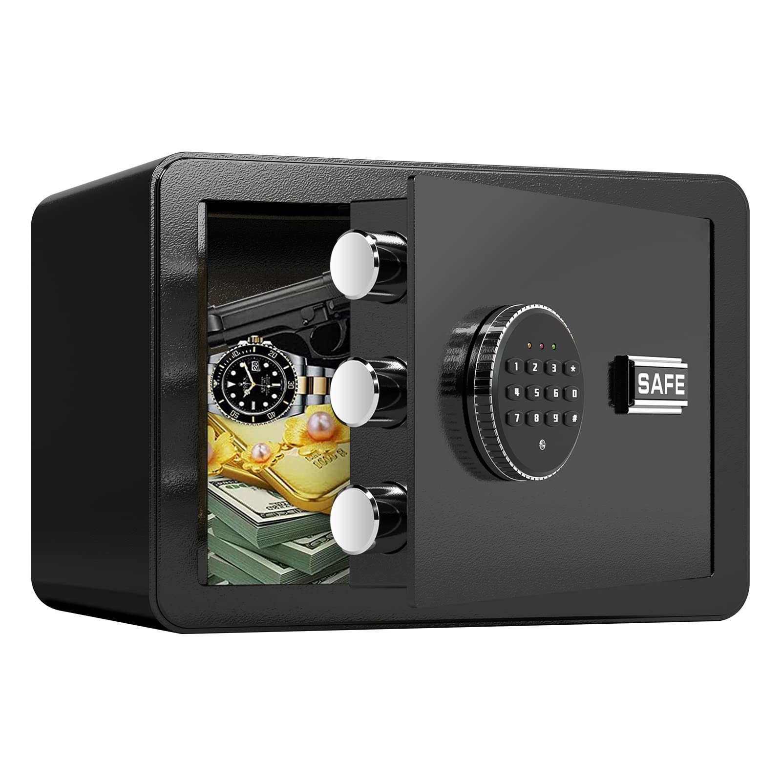 Buy TDOO Hotel Safe Deposit Box, Steel Security Safe Box Home With key & Electronic Digital