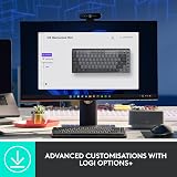 Logitech MX Mechanical Mini Wireless Illuminated Keyboard, Clicky Switches, Backlit, Bluetooth, USB-C, macOS, Windows, Linux, iOS, Android, Metal - Graphite - 6
