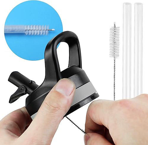 Miniatura 9 de Tapa de popote para botella Hydro Flask de boca ancha  Botella de 12, 16, 18, 32, 40 y 64 onzas, tapa de popote de repuesto compatible con botellas