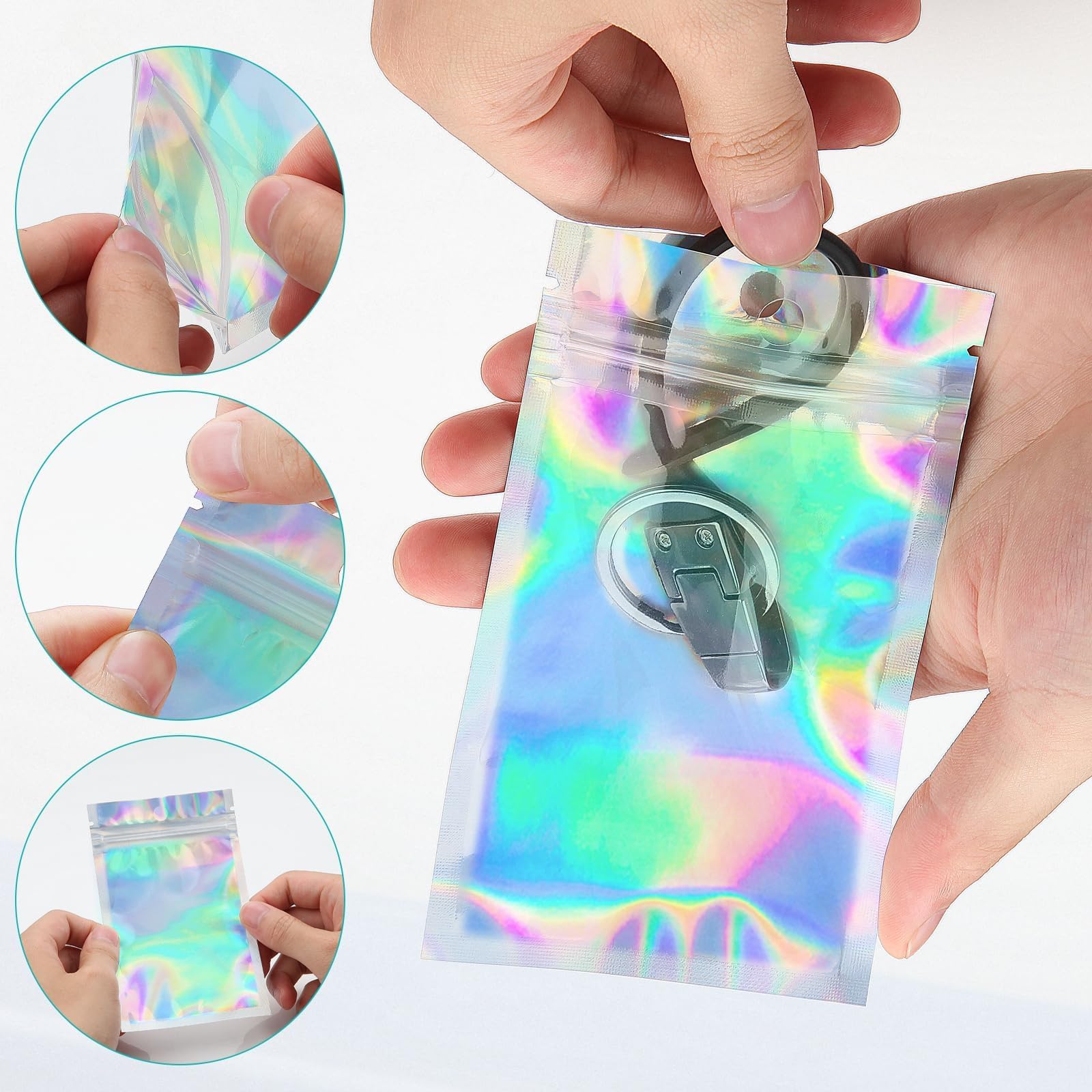 Mylar Bags Hersluitbare zakjes, 60 stuks, 6 x 10 cm, met transparant venster, foliezakjes, ritssluiting, voor sieraden, snoep, koekjes, wimpers (zwart Mylar Bags Hersluitbare zakjes, 60 stuks, 6 x 10 cm, met transparant venster, foliezakjes, ritssluiting, voor sieraden, snoep, koekjes, wimpers (zwart
