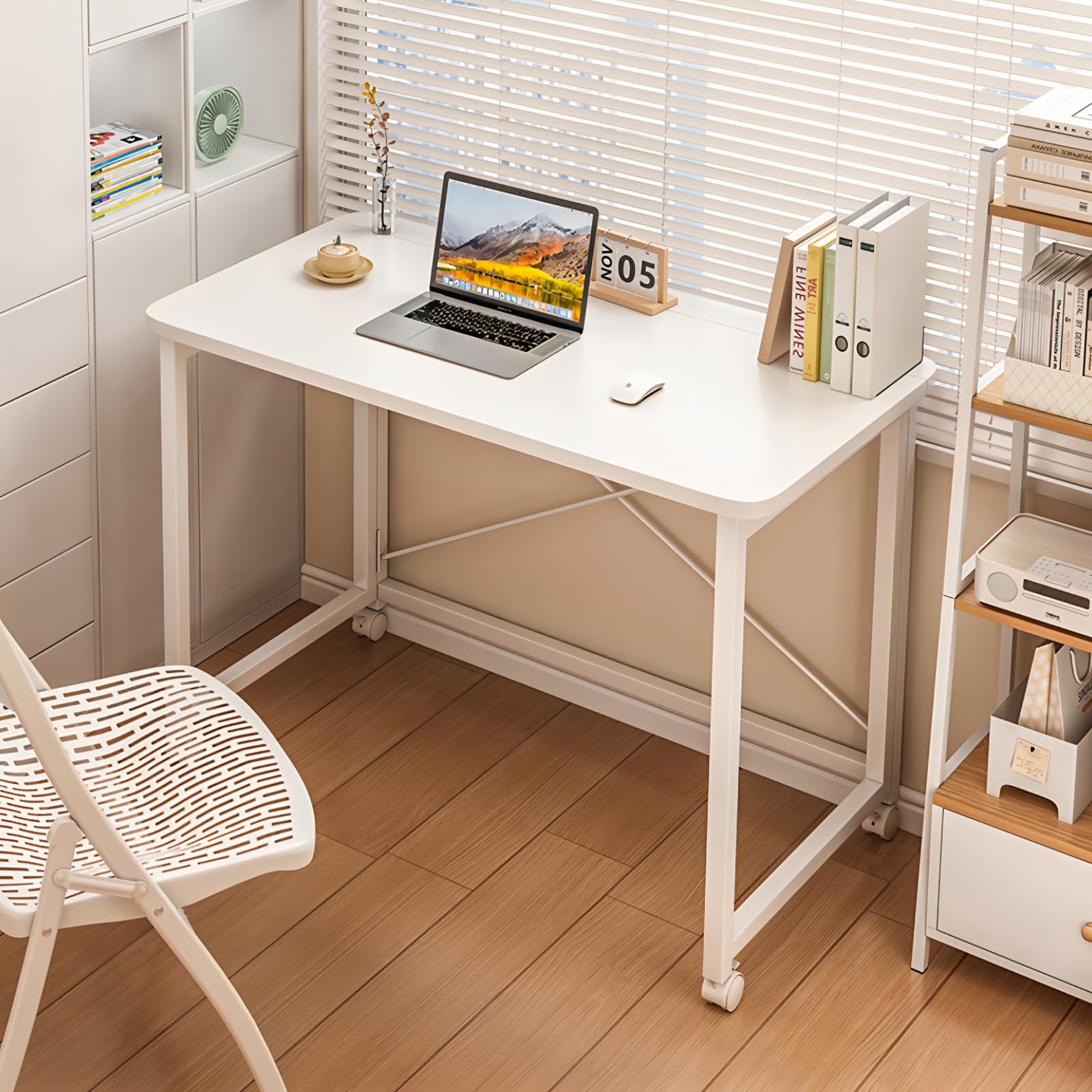 【ホワイト】学習机デスクパソコンデスク勉強机折り畳み天板引き出pcデスク 学習机 デスク パソコンデスク 勉強机 折り畳み天板 引き出し pcデスク