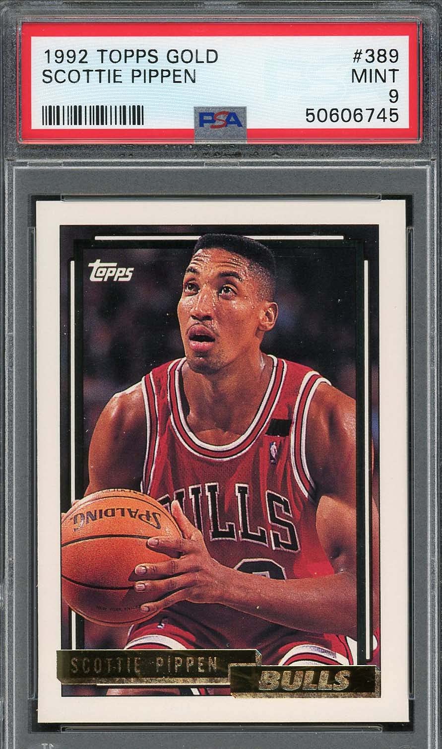 Amazon.com: Scottie Pippen 1992 Topps Gold Basketball Card #389 Graded PSA  9 : Collectibles & Fine Art