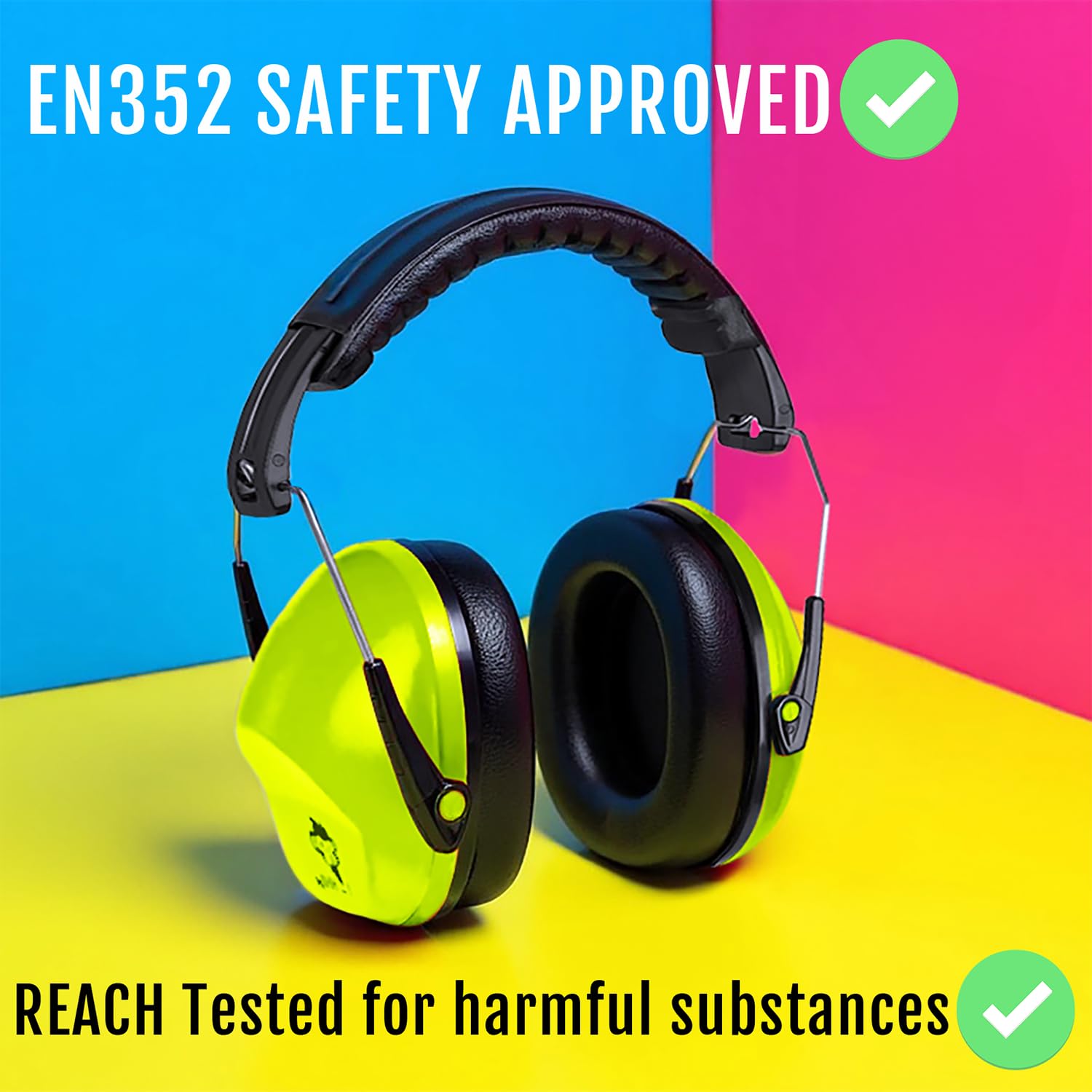 ACE SHH...! Children's hearing protection - foldable ear defenders - compact ear protectors for girls and boys - Lime - Image 2