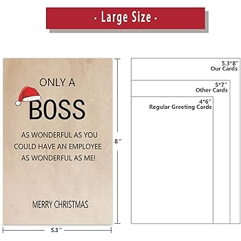 Christmas gift card for boss Outlet