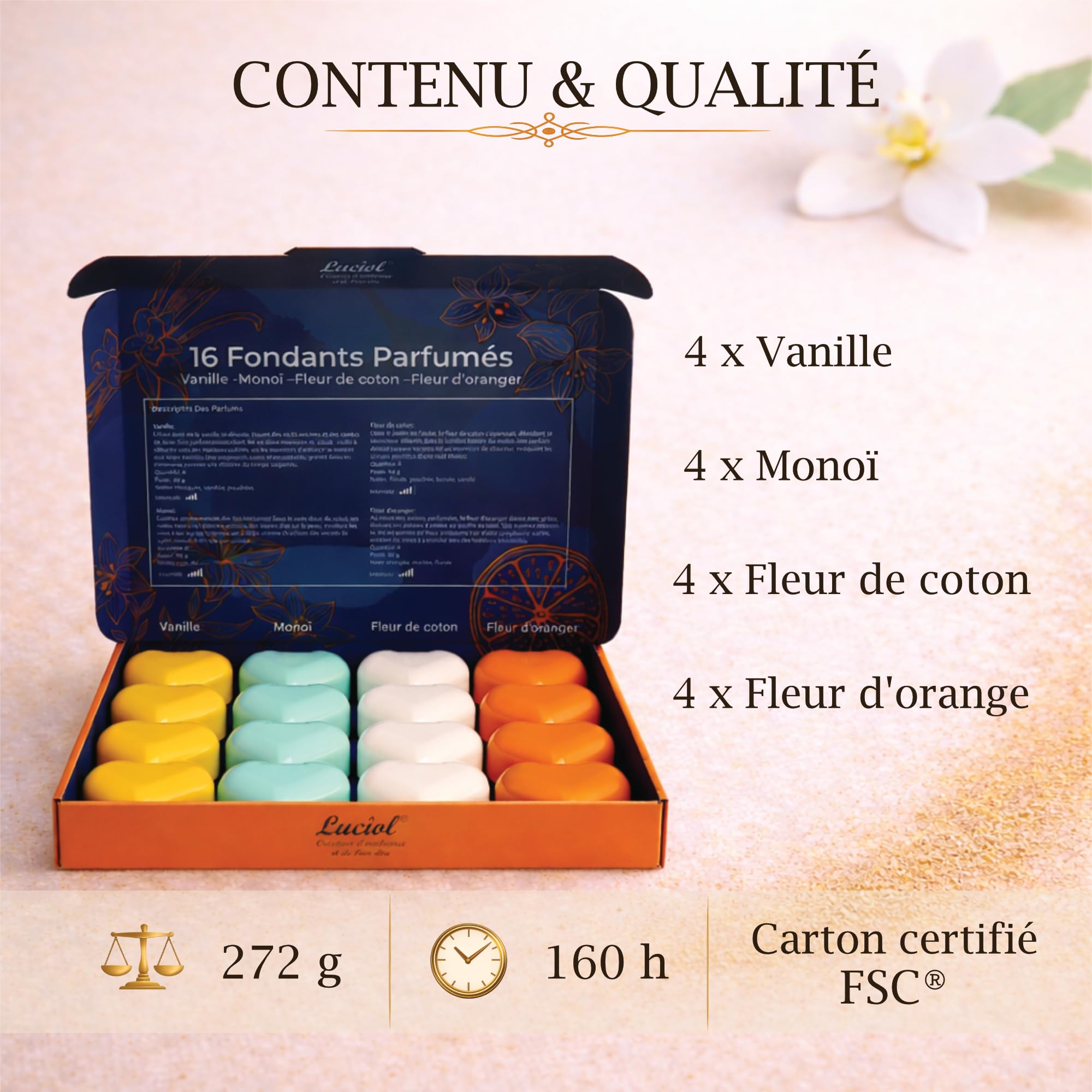 Fondant parfumé senteur Monoï - Fabrication artisanale