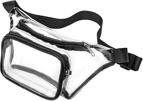 Riñonera Packism transparente, impermeable, bonita bolsa de cintura aprobada por el estadio, bolsa transparente con correa ajustable, bolsa de