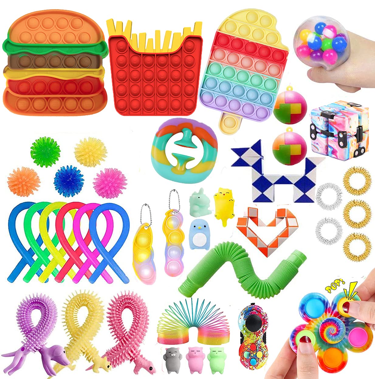 Buy Fidget Packs Fidget Toy Set AntiAnxiety Tools, Big Sensory