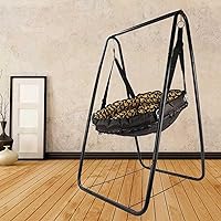 Vista 5 de Soporte para silla de hamaca, soporte de hamaca de acero resistente, soporte de columpio resistente multiusos para jardín al aire libre, patio