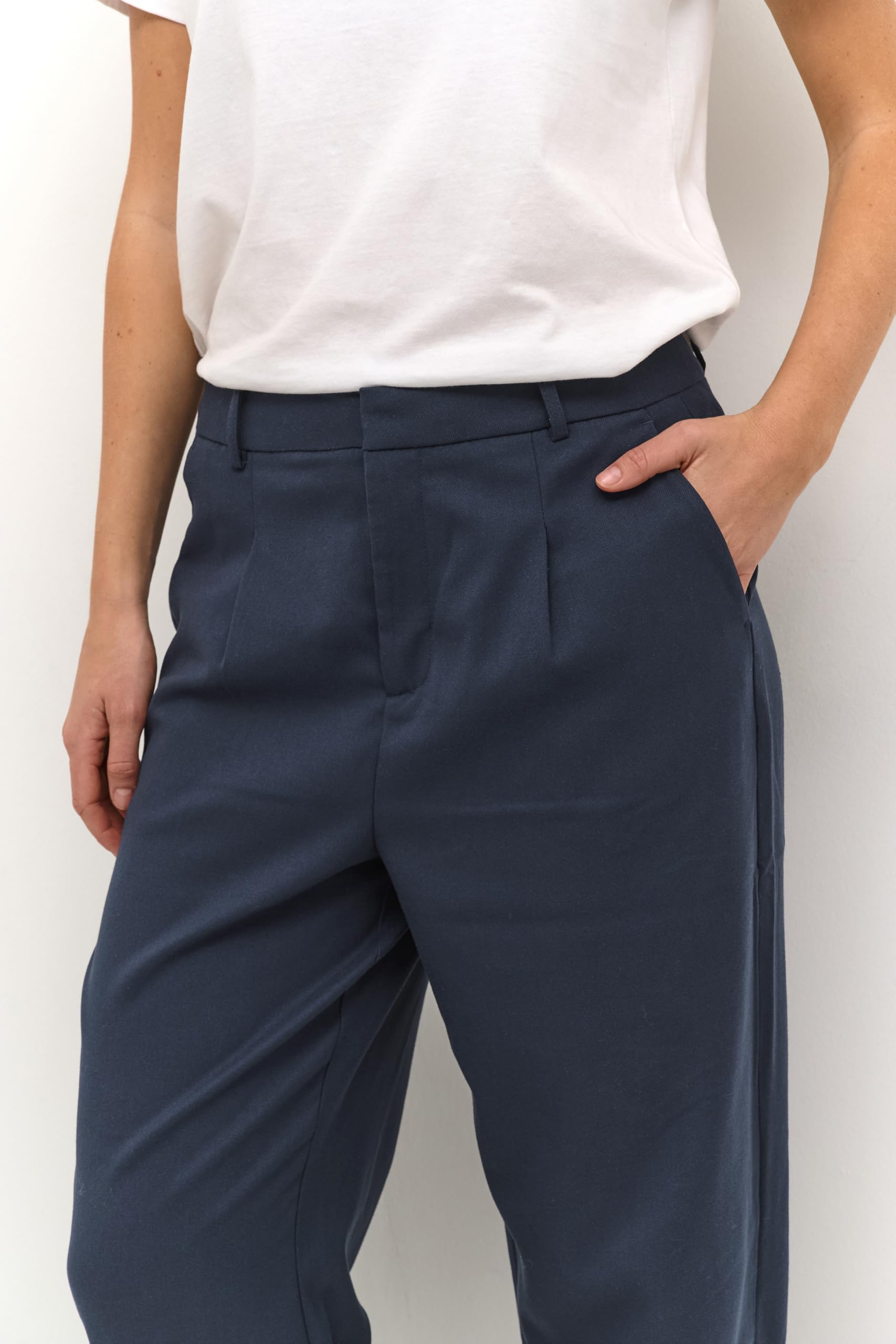 KAFFE Damen Anzughose KAMERLE Damen Hose High Waist 7/8 Damenhose Business Regular Fit Hohe Taille