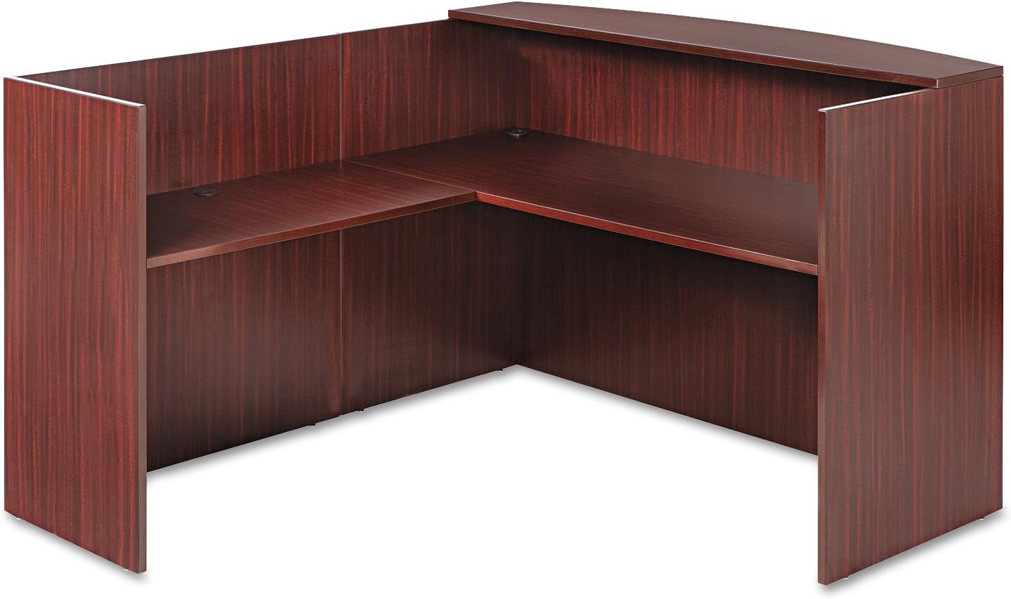 Alera ALE Valencia Series Reception Desk w/Counter,71w x 35 1/2d x 42 1/2h, Mahogany : Office Products
