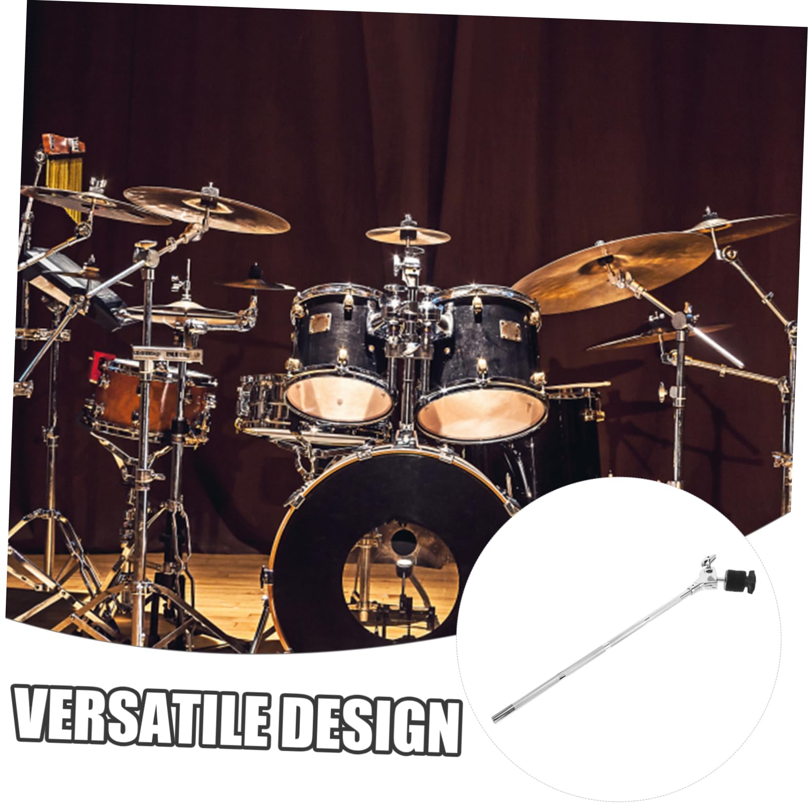 BESTonZON Soporte para Platillo con Brazo de Accesorio Resistente para Montaje de Parte para Batería con Diseño Estable y Fácil Instalación
