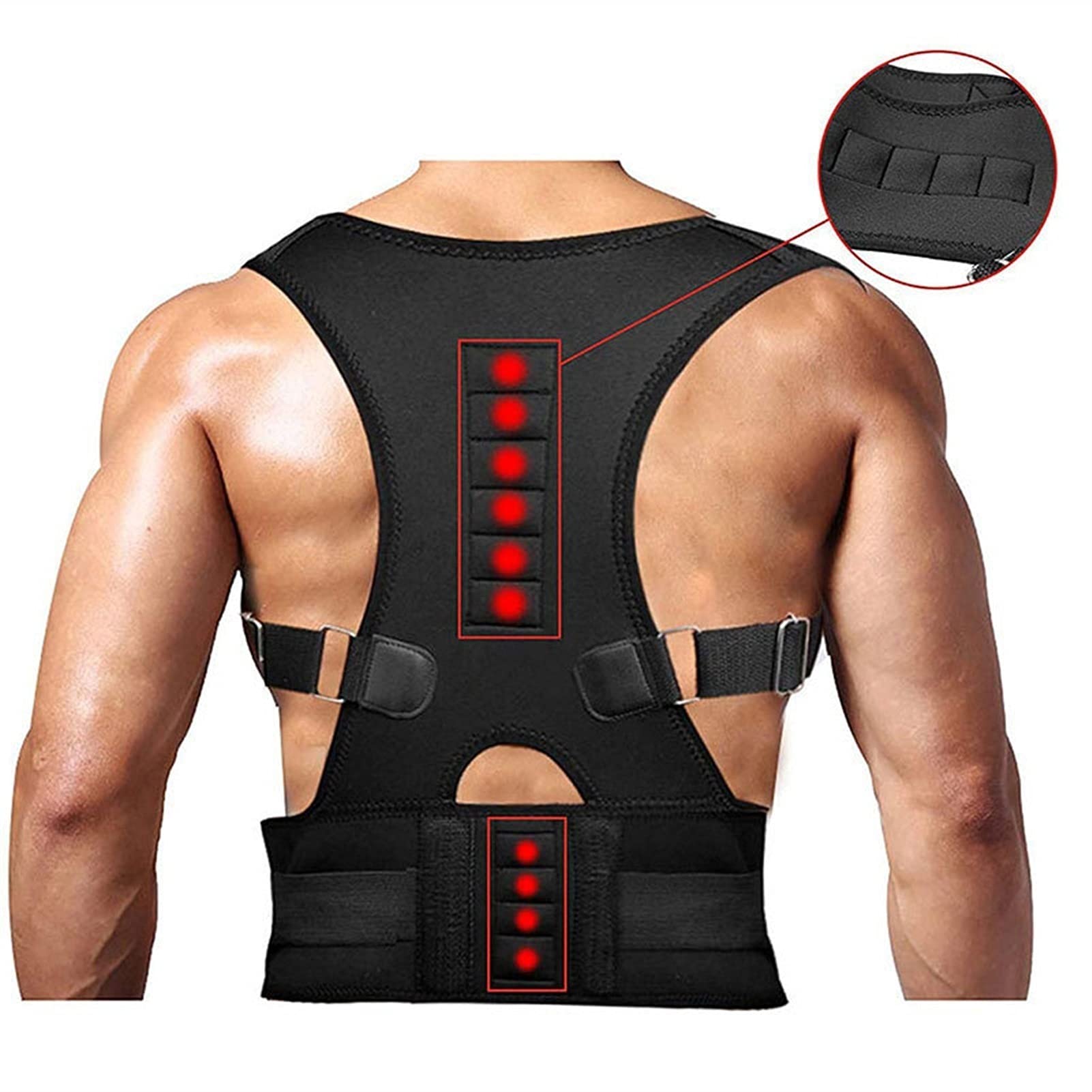 Corrector de para Hombres Mujeres Adolescentes Espalda de Soporte Espalda de Soporte Los Cinturones de Soporte de la Cintura proporcionan Cuello, Espalda y Hombros
