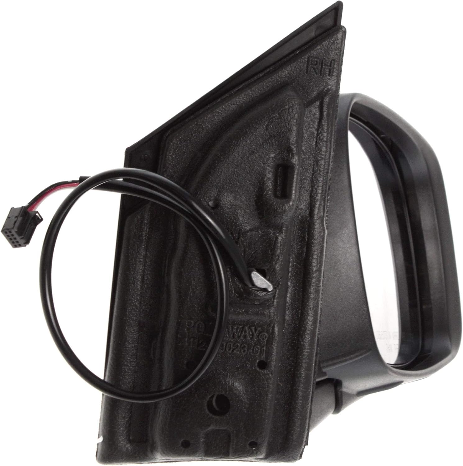 Kool Vue Passenger Side Power Heated Mirror, Textured For Dodge Grand Caravan 2008-2019, Passenger Side Mirror Replacement Manual Fold Without Signal Light & Memory