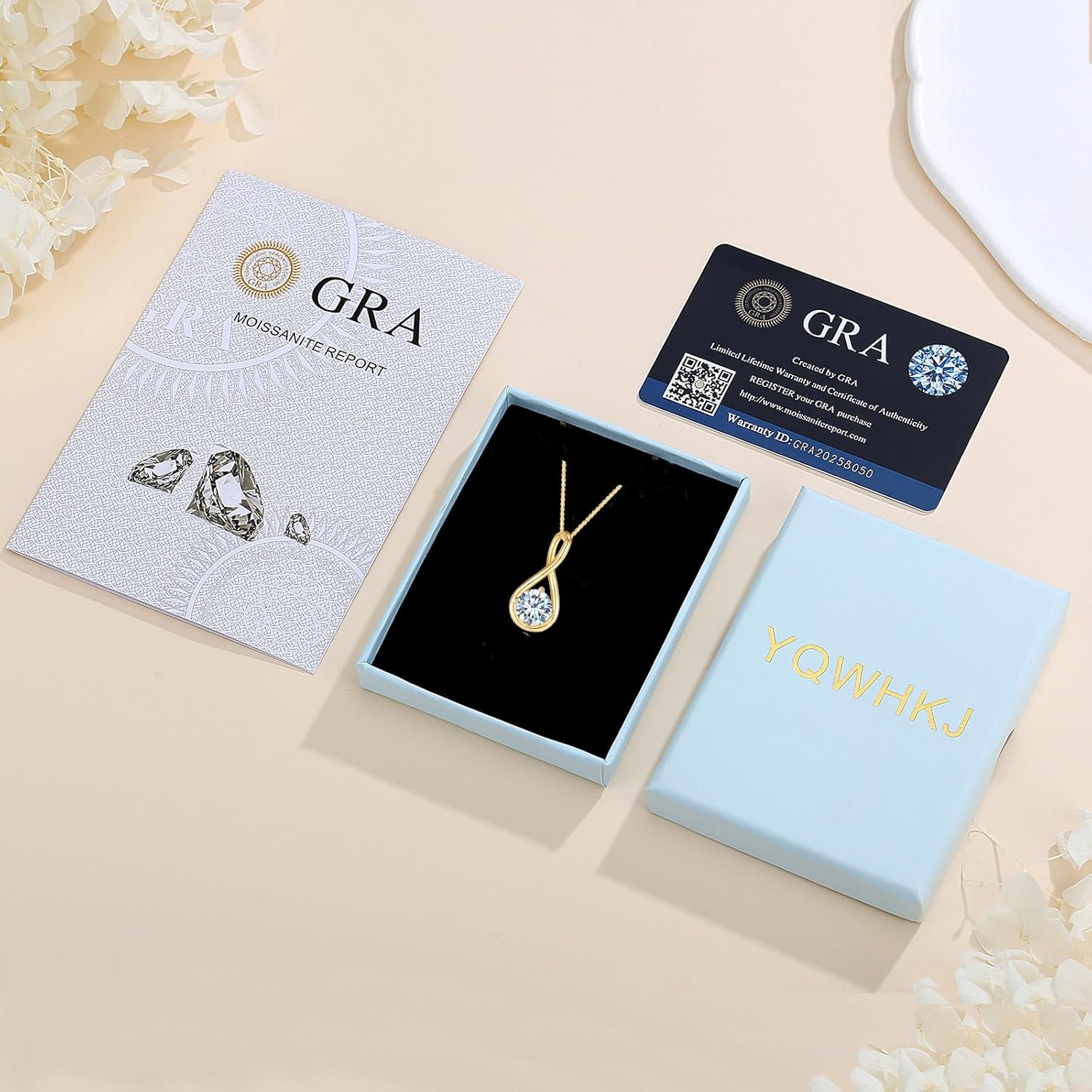 Sterling Silver 1-2CT Moissanite Necklace for Women, D Color Pendant GRA Certified White/Yellow Gold Perfect Jewelry Gifts - Image 5