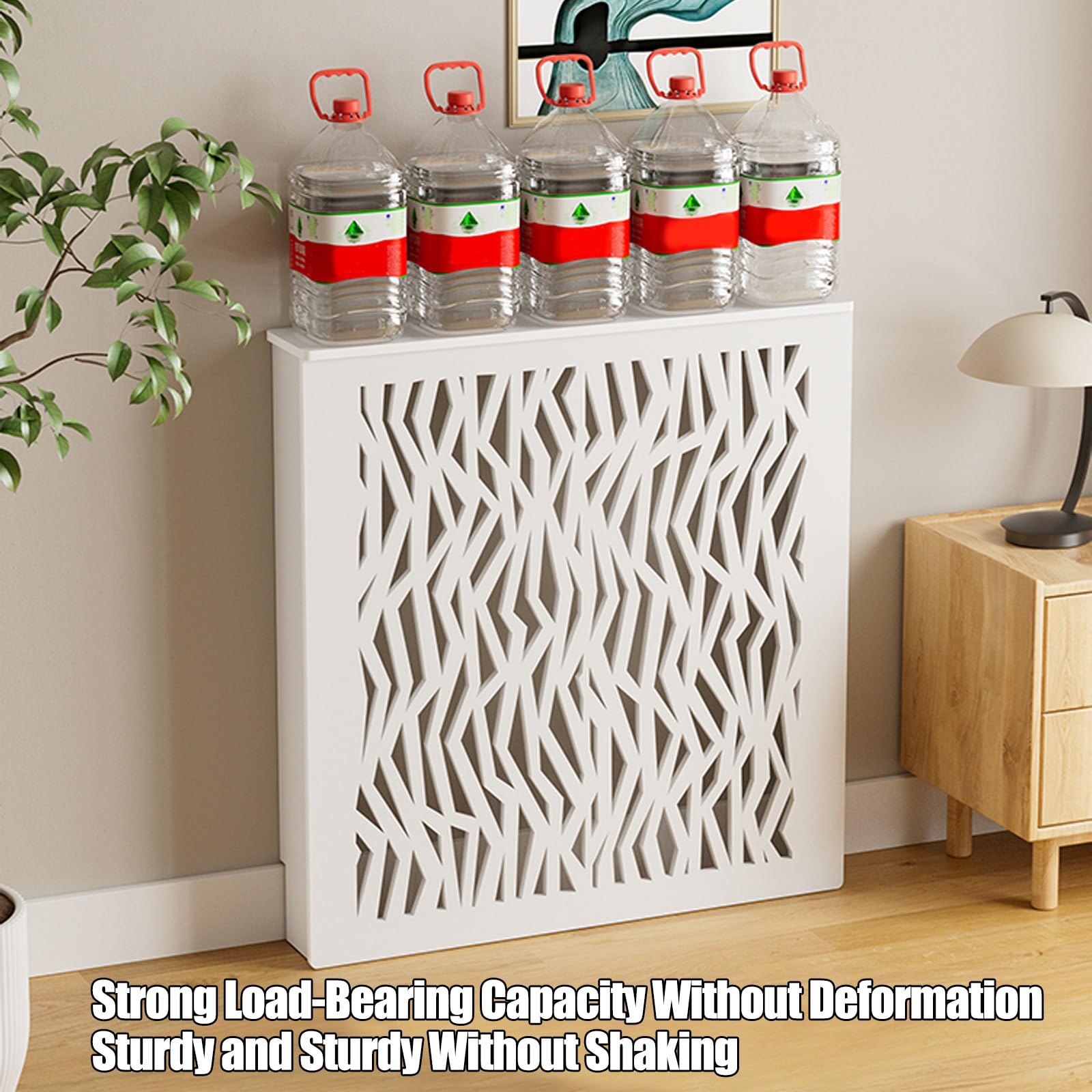 Generico Copertura Moderna per radiatore a Vapore, Elegante mensola per mobiletto riscaldante per casa, Bagno e Soggiorno, mobiletto da Pavimento (70x80x15 cm / 27,6x31,5x5,9 Pollici)