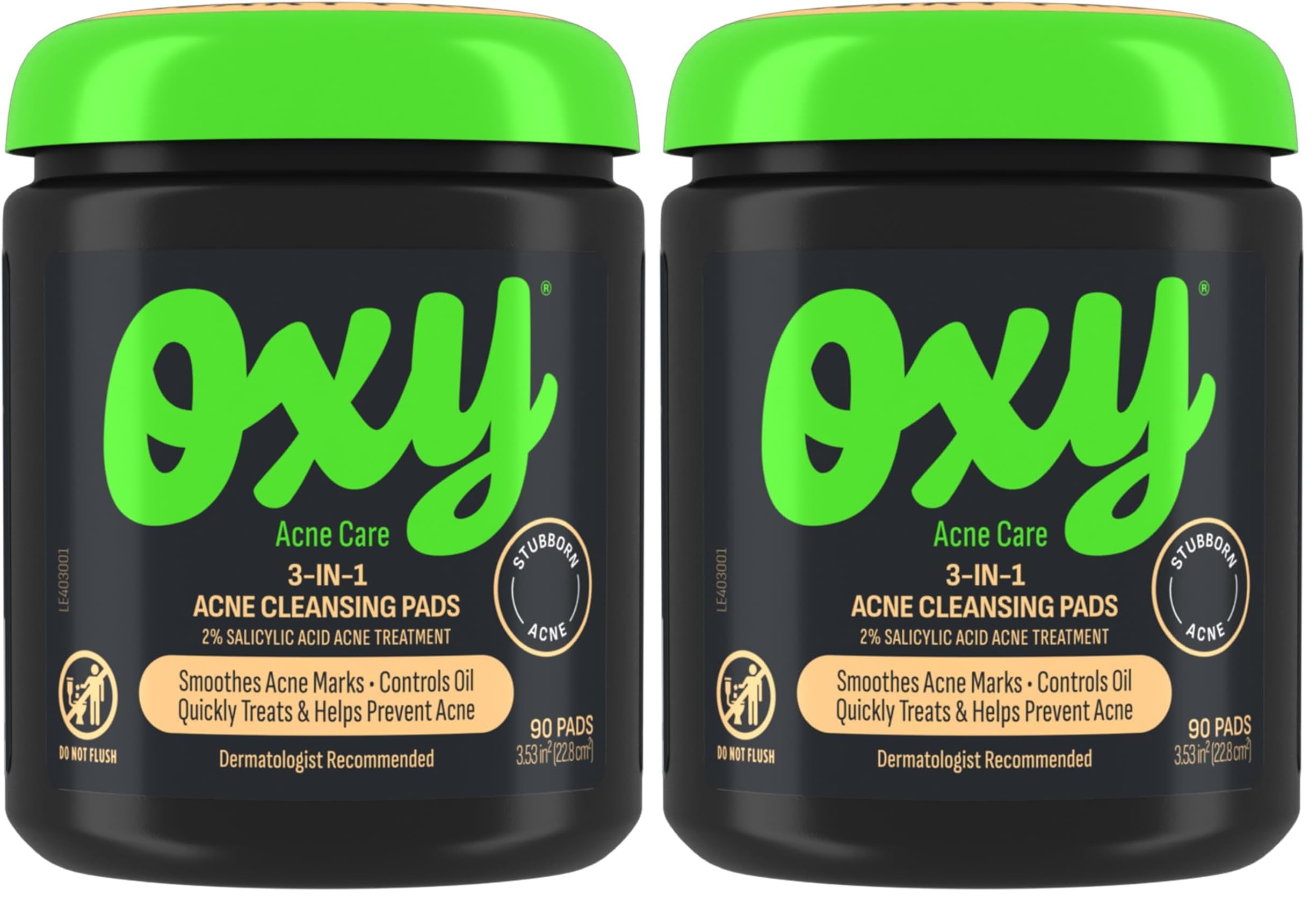 Oxy Maximum Action 3-In-1 Treatment Pads, 90 Count, Packaging may vary (Pack of 2)