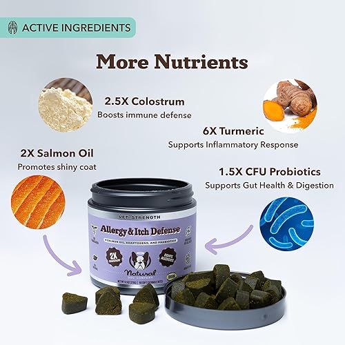 Vista 74 de Natural Dog Company Masticables calmantes para perros, suplemento para aliviar el estrés y la ansiedad con manzanilla, raíz de valeriana y Fuerza