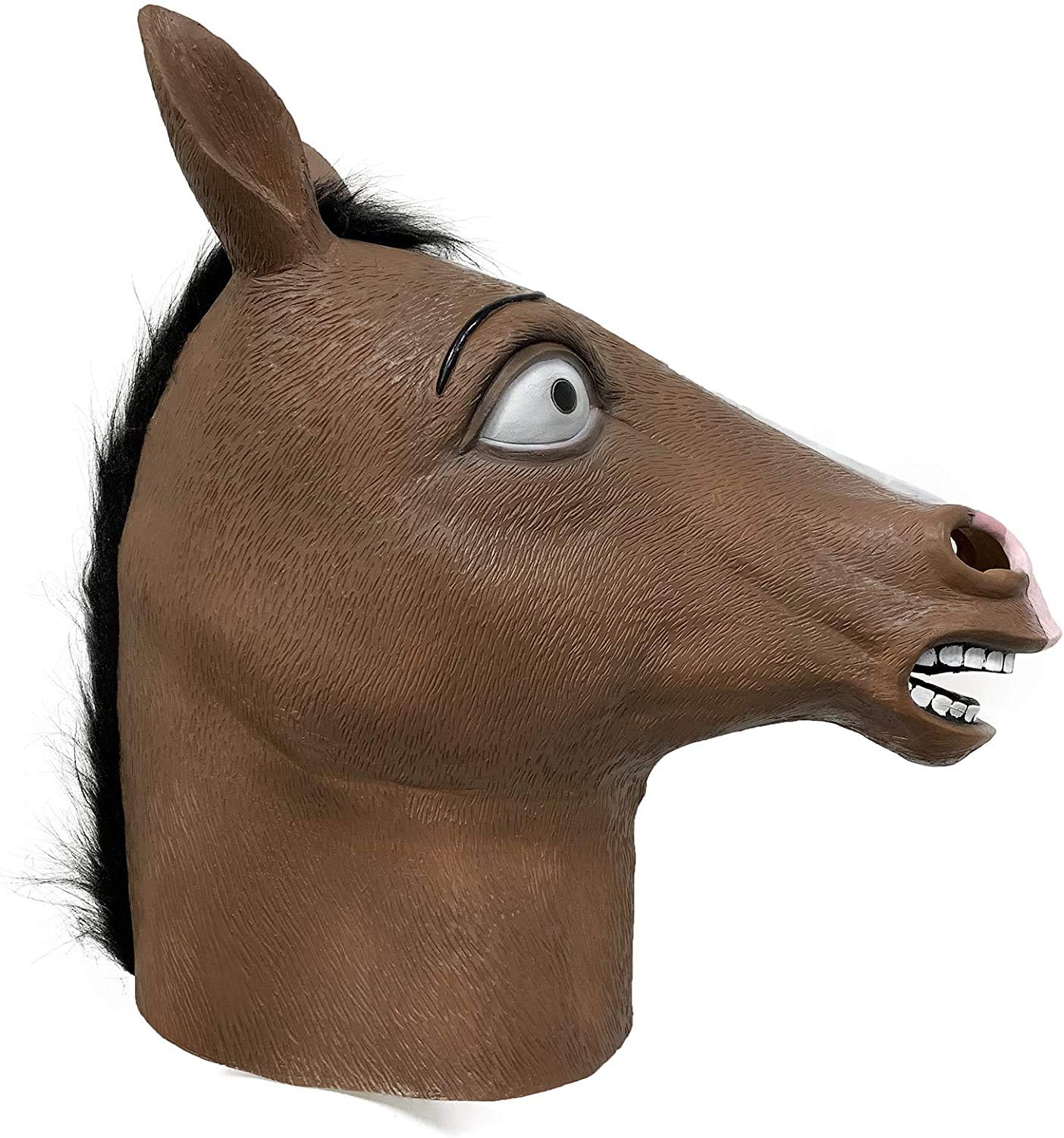 BoJack Horseman Mask Novelty Latex Cosplay Anime Halloween Cosplay Costume Accessories Props Brown - Image 3
