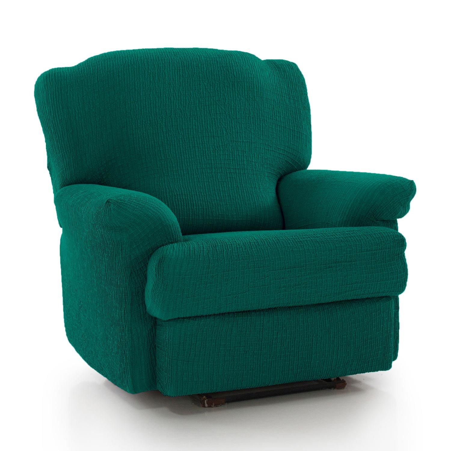 Homescapes Grün Recliner Seat 'Iris' Armchair Cover Elasticated Slipcover Protector, Green