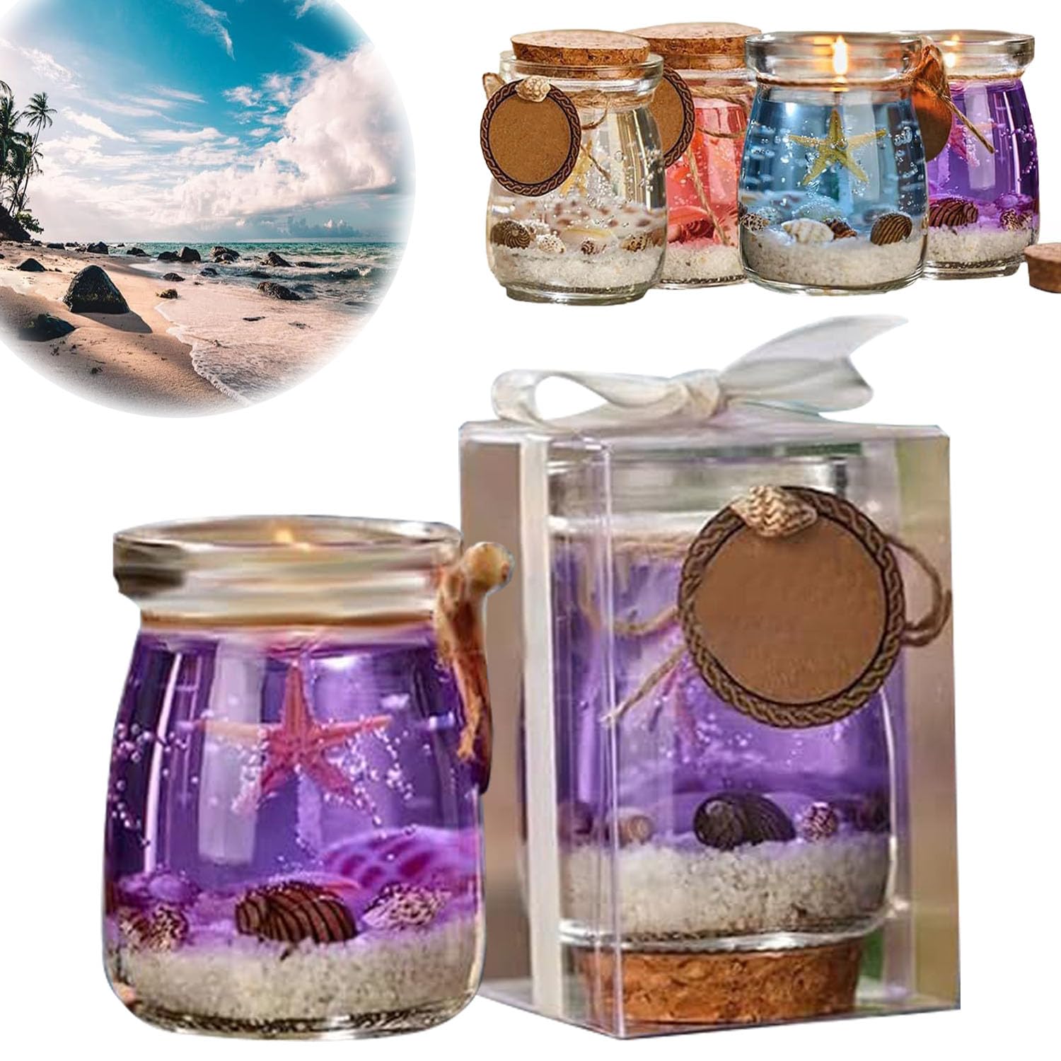 Amazon.co.jp: 海をテーマにしたジェルキャンドル、海をテーマにした