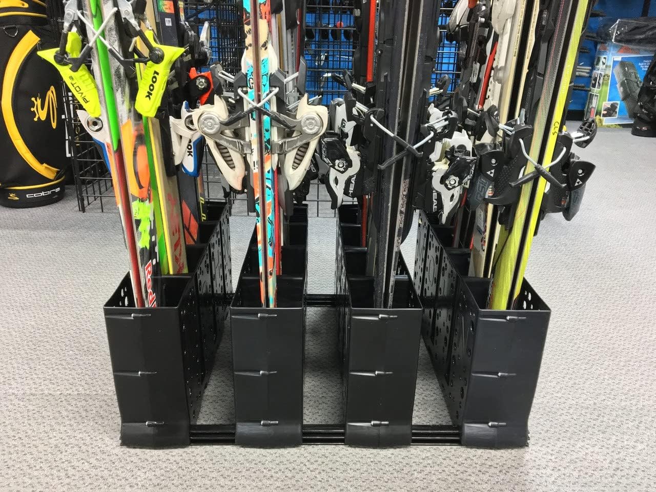 StoreYourBoard Ski Storage Rack, Freestanding 16 Ski Stand, Wide Skis : Everything Else