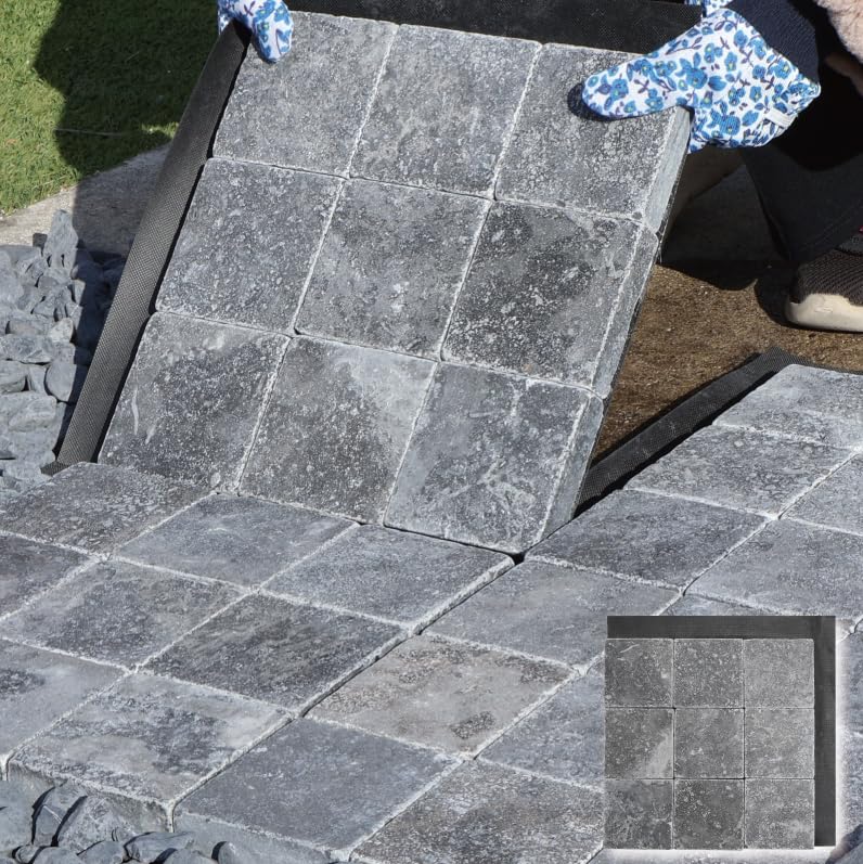 敷石★天然石★庭石★玉石★300×300×8～12㎜★シート11枚【送料無料】 敷石☆天然石☆庭石☆玉石☆300×300×8～12㎜☆シート11枚【送料