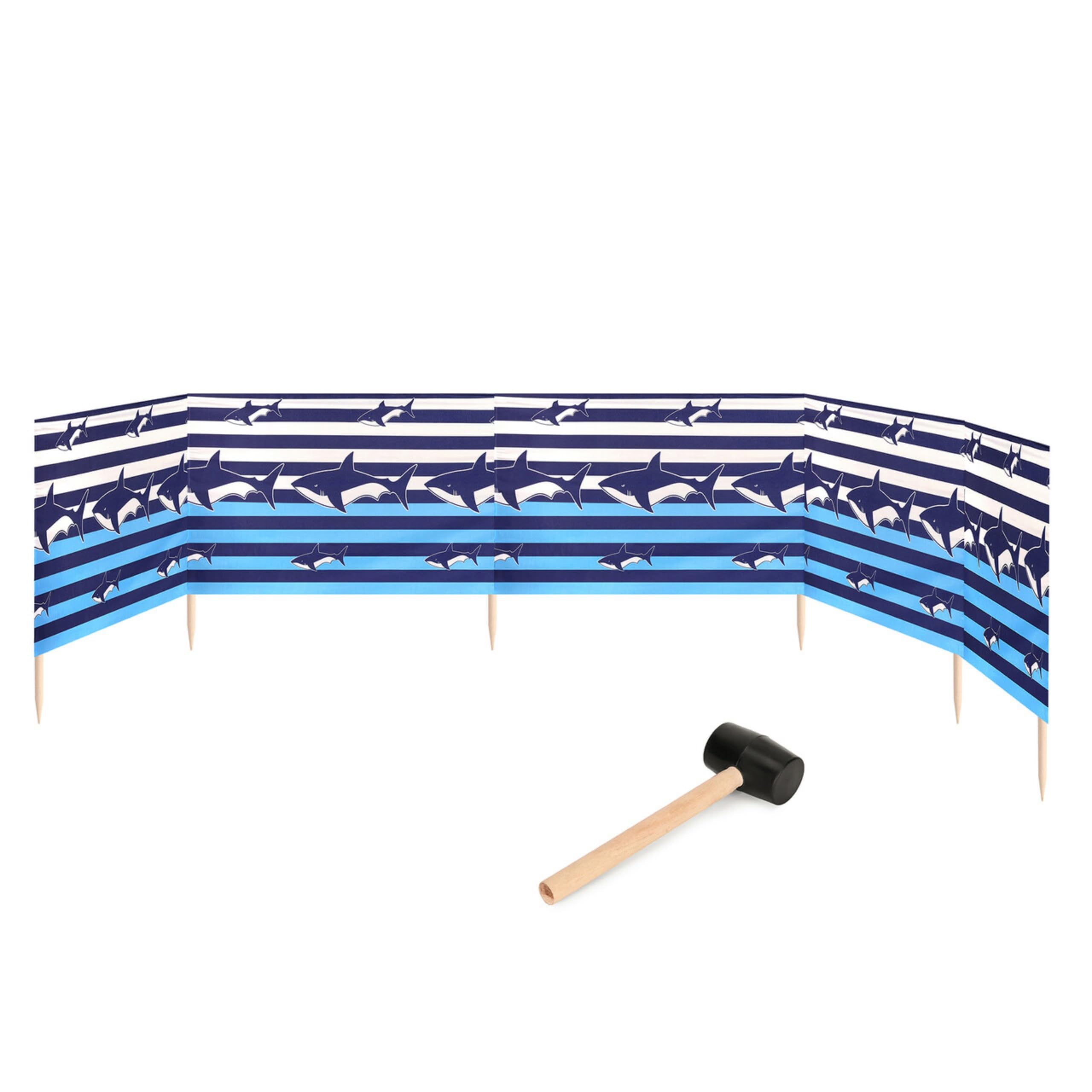 Garronda Paravent Plage Coupe-Vent Camping Brise-Vent avec Marteau en Caoutchouc 6 m GAEX001