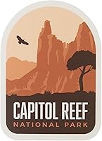 Vista 1 de Vagabond Heart Capitol Reef National Park Sticker – Adhesivo de recuerdo de vinilo resistente a la intemperie
