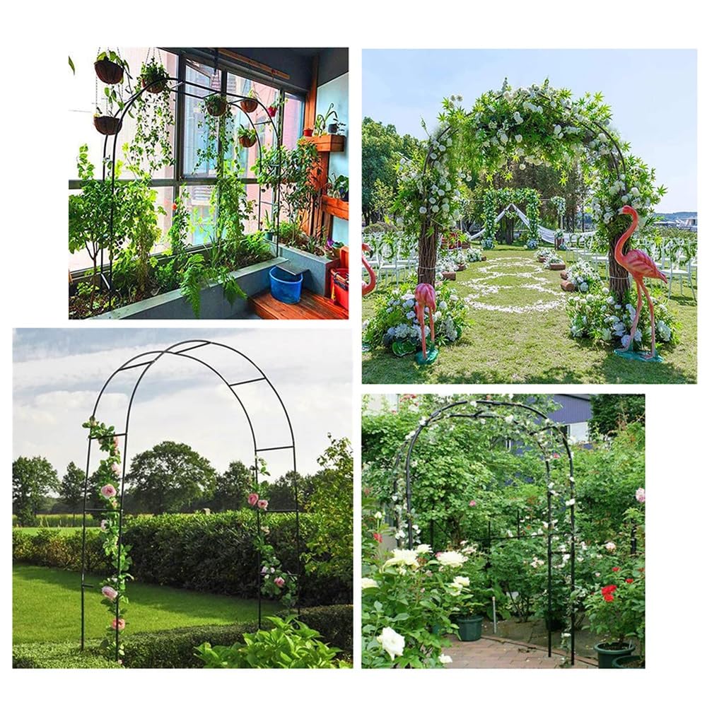 Gartenspalier aus Metall, für Kletterpflanzen, Breite 120 cm, 240 cm, dekorativer Garteneingang für Reben und Rosen, stabiler Outdoor-Torbogen (Größe: B 300 x H 220 cm)
