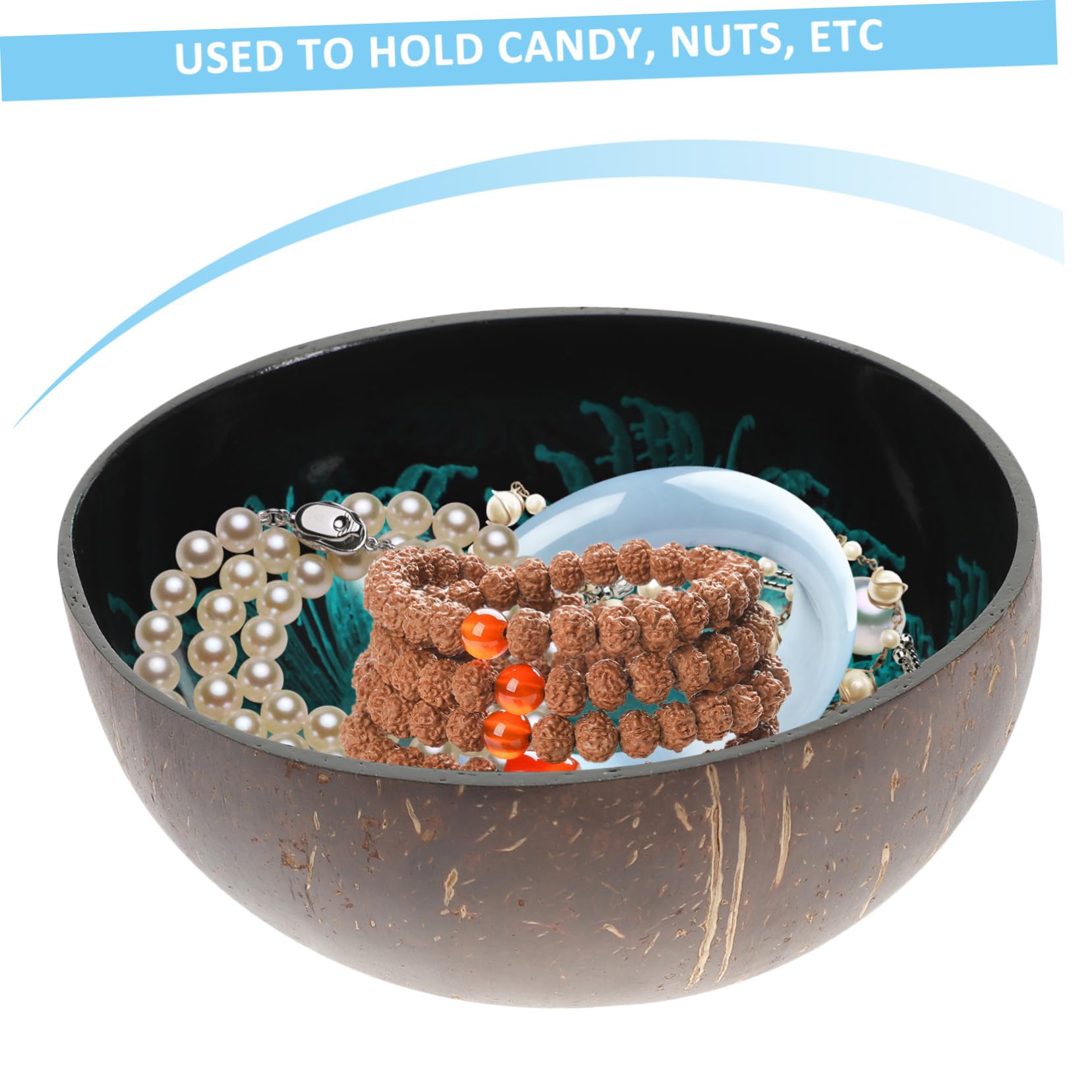 FUNOMOCYA bowls tank natural salad bowl Serving Bowls vegetarian snacks cereal bowls shell bowls decor trinket coffee table bowls for snacks bowl dishes coconut shell porch bowl cover office