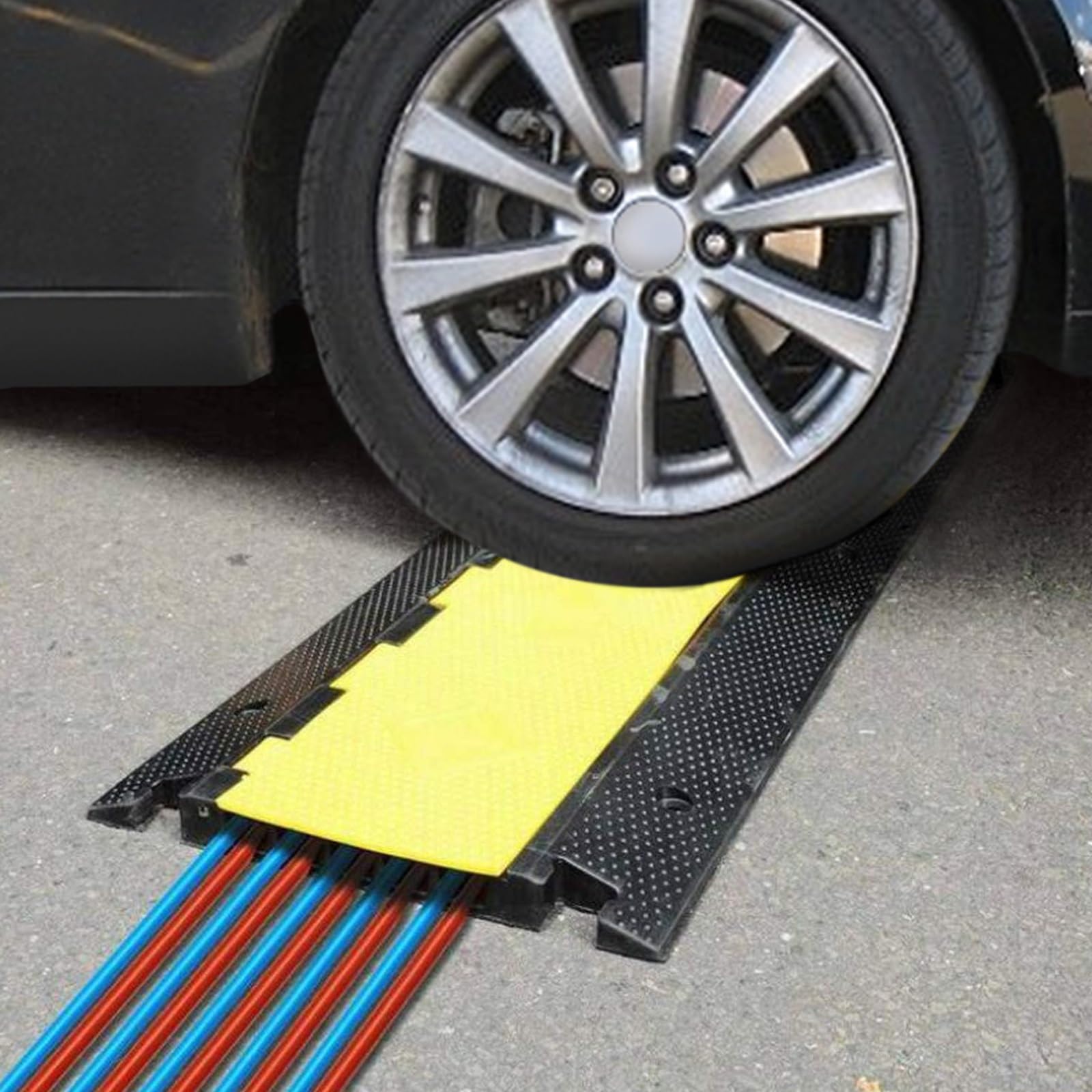 Pasacables Suelo de 5 Canales Protector Cable de 22046 Libras para Cables con Cubierta Superior Abatible para Hormigón