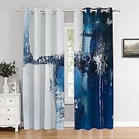 Vista 105 de Cenefas de cocina modernas con patrón de cobre marrón dorado para ventanas, cenefas opacas abstractas de marcas de arañazos y cortinas opacas