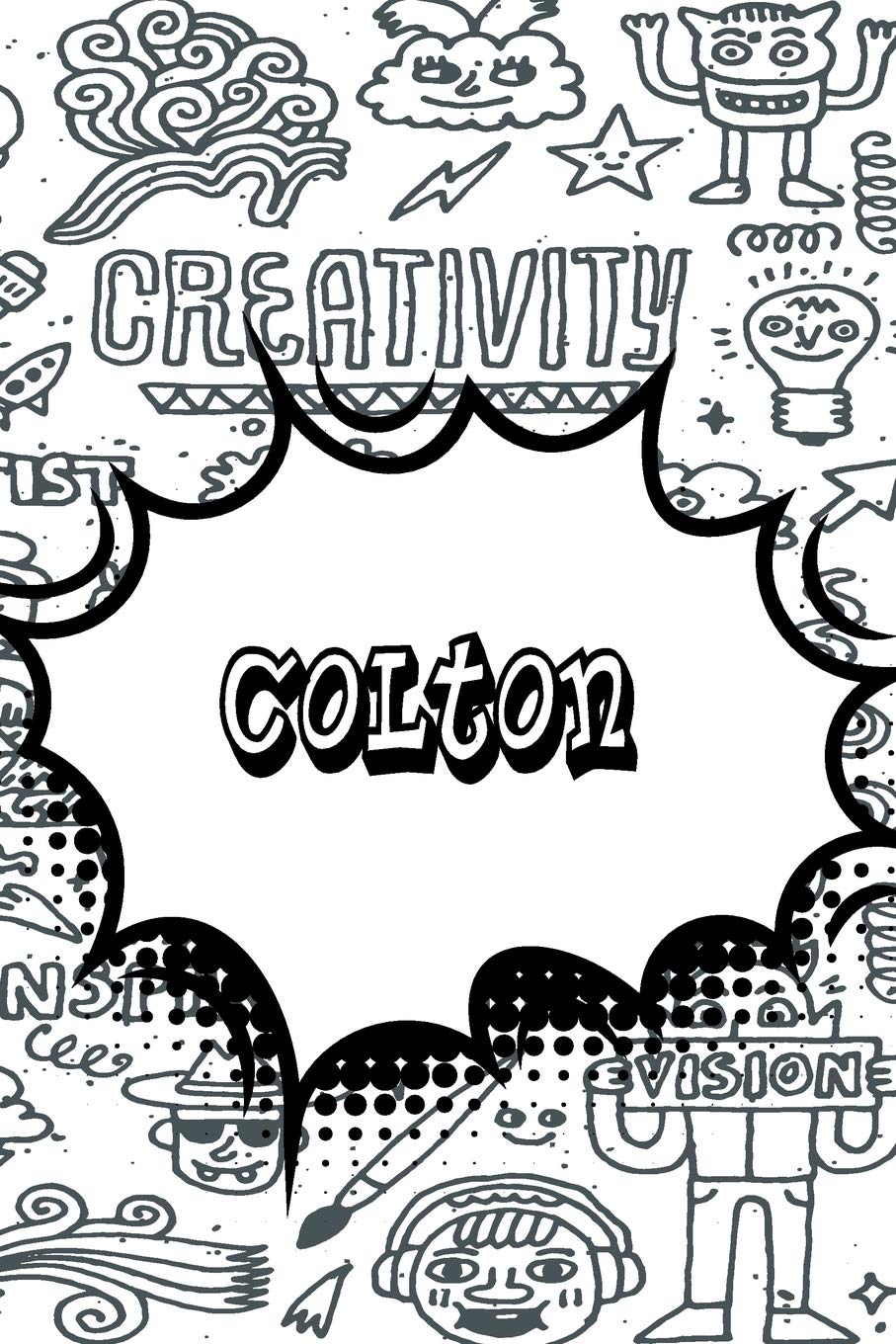 Colton: Personalized Drawl and Write Journal, Notebook Featuring 120 Lined Pages 6x9