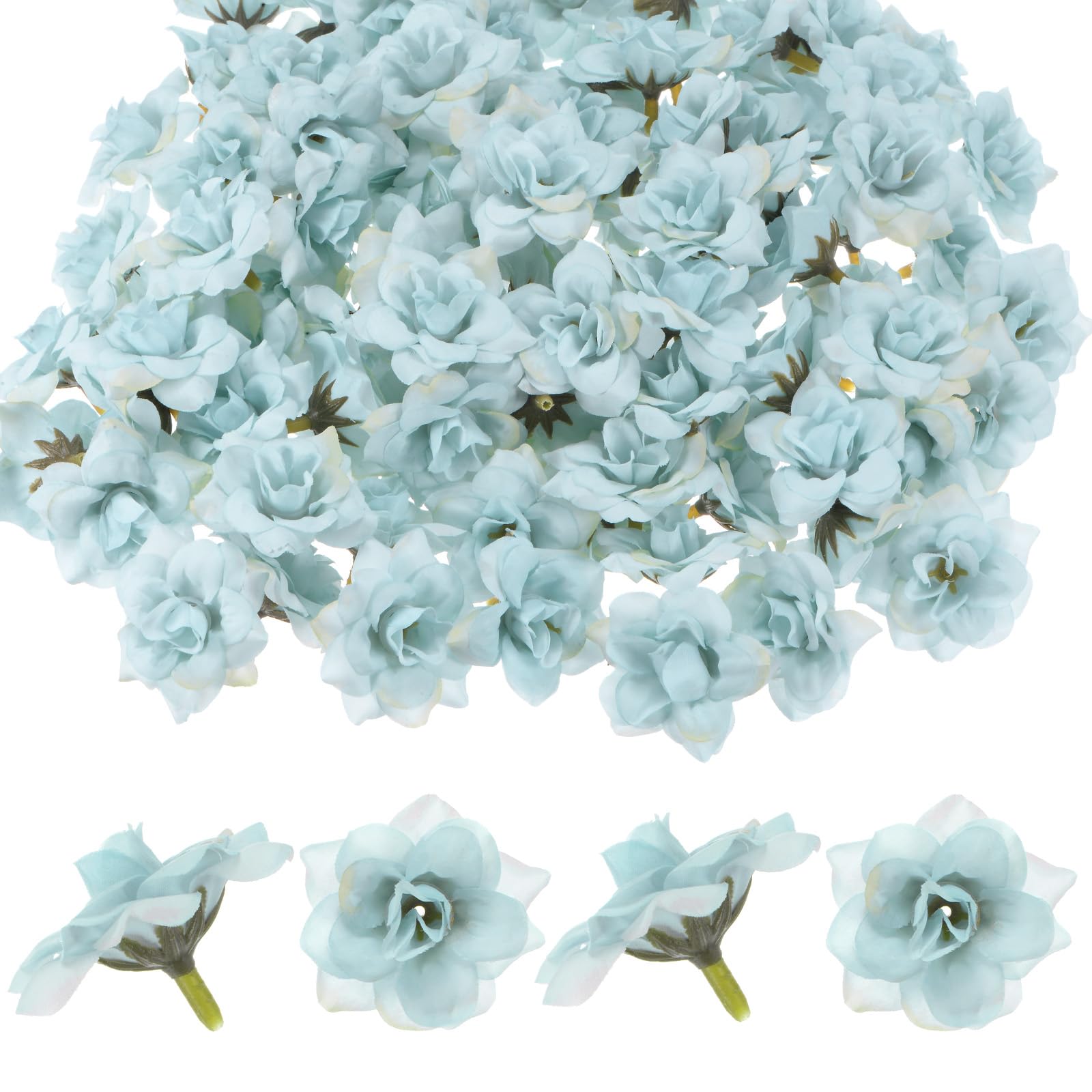 M METERXITY 200-Pack Artificial Roses Heads, Silk Faux Rose Head for Wedding/Bouquet/DIY Crafts/Party Decoration